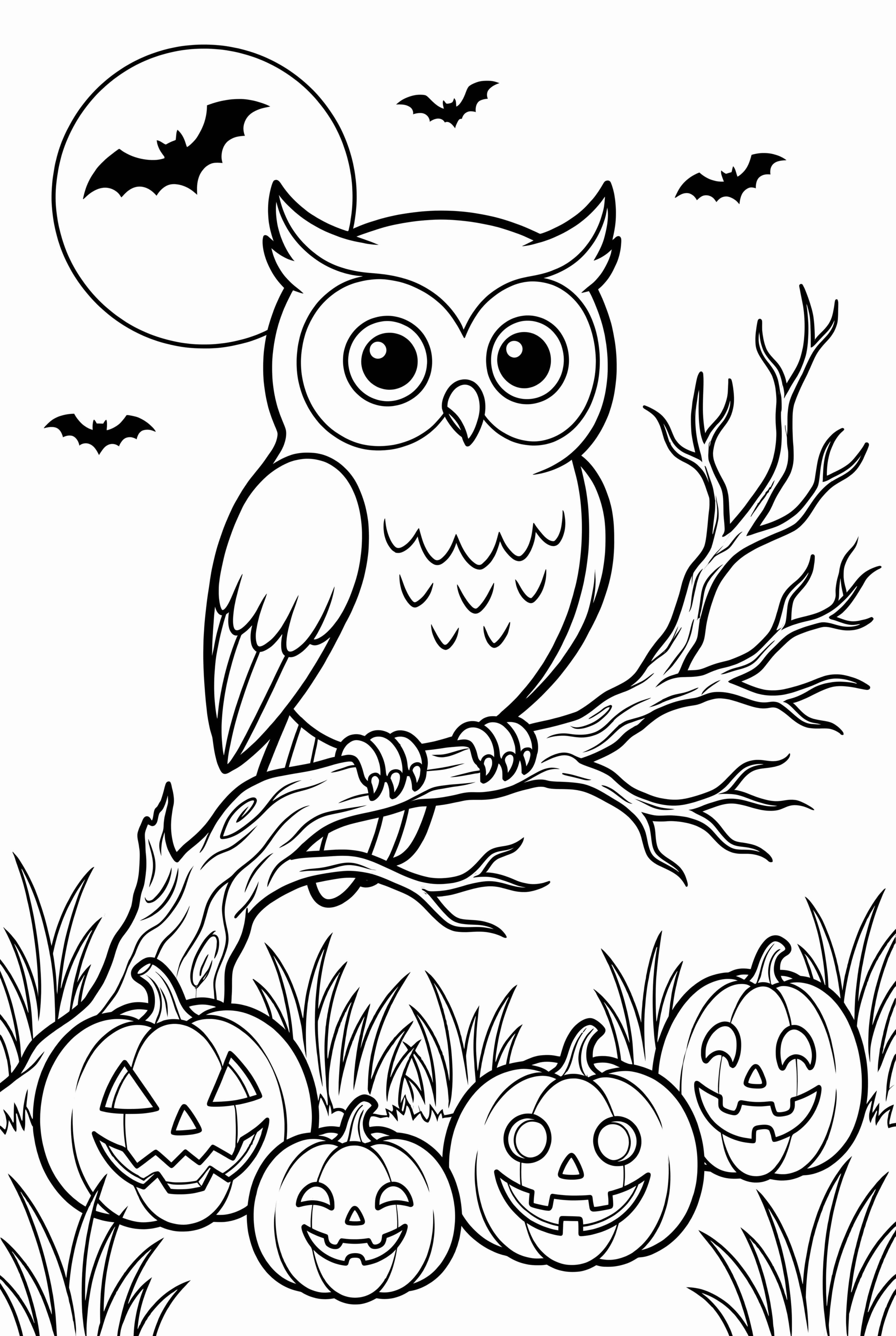 Halloween Owl Scene