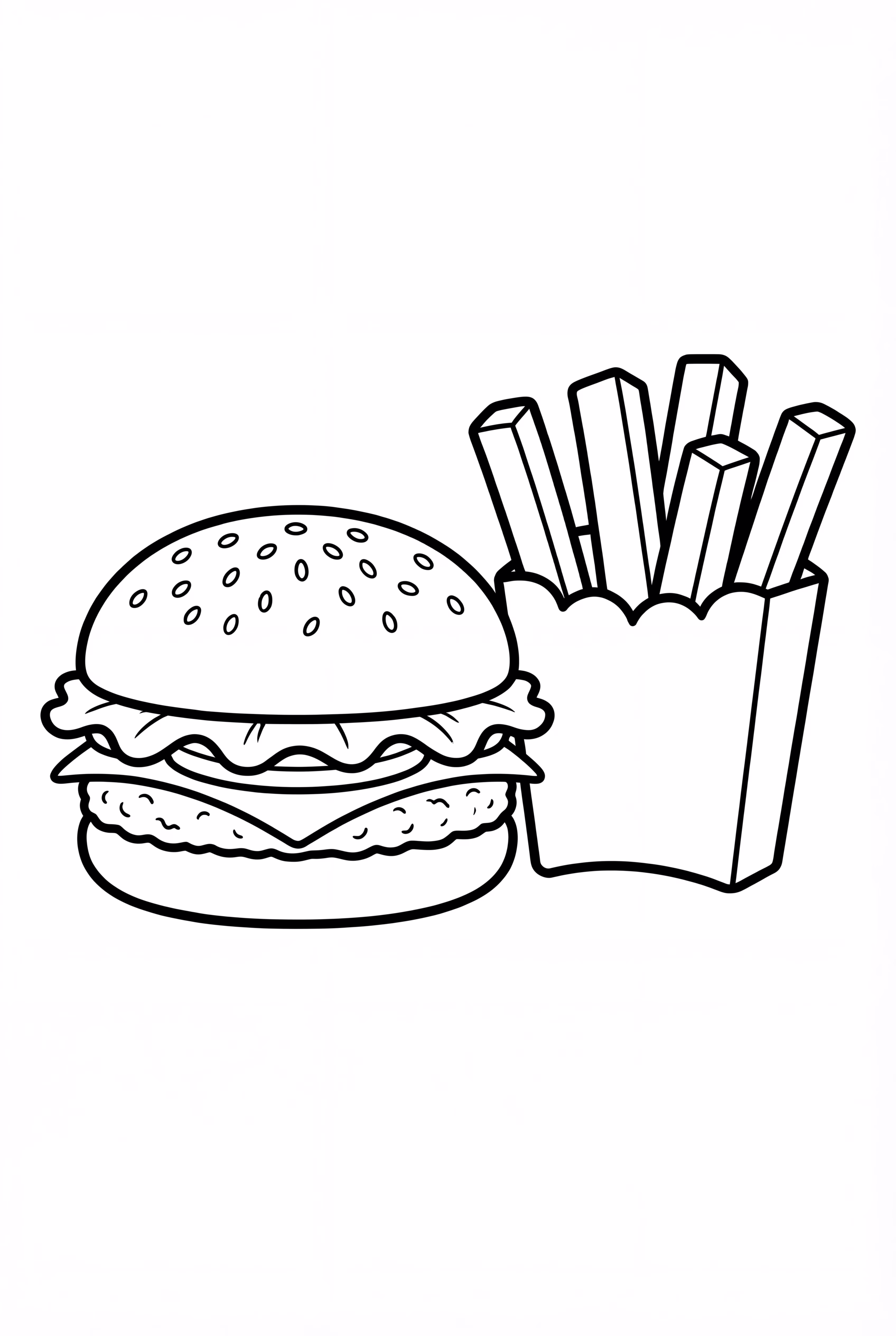 Hamburger And French Fries