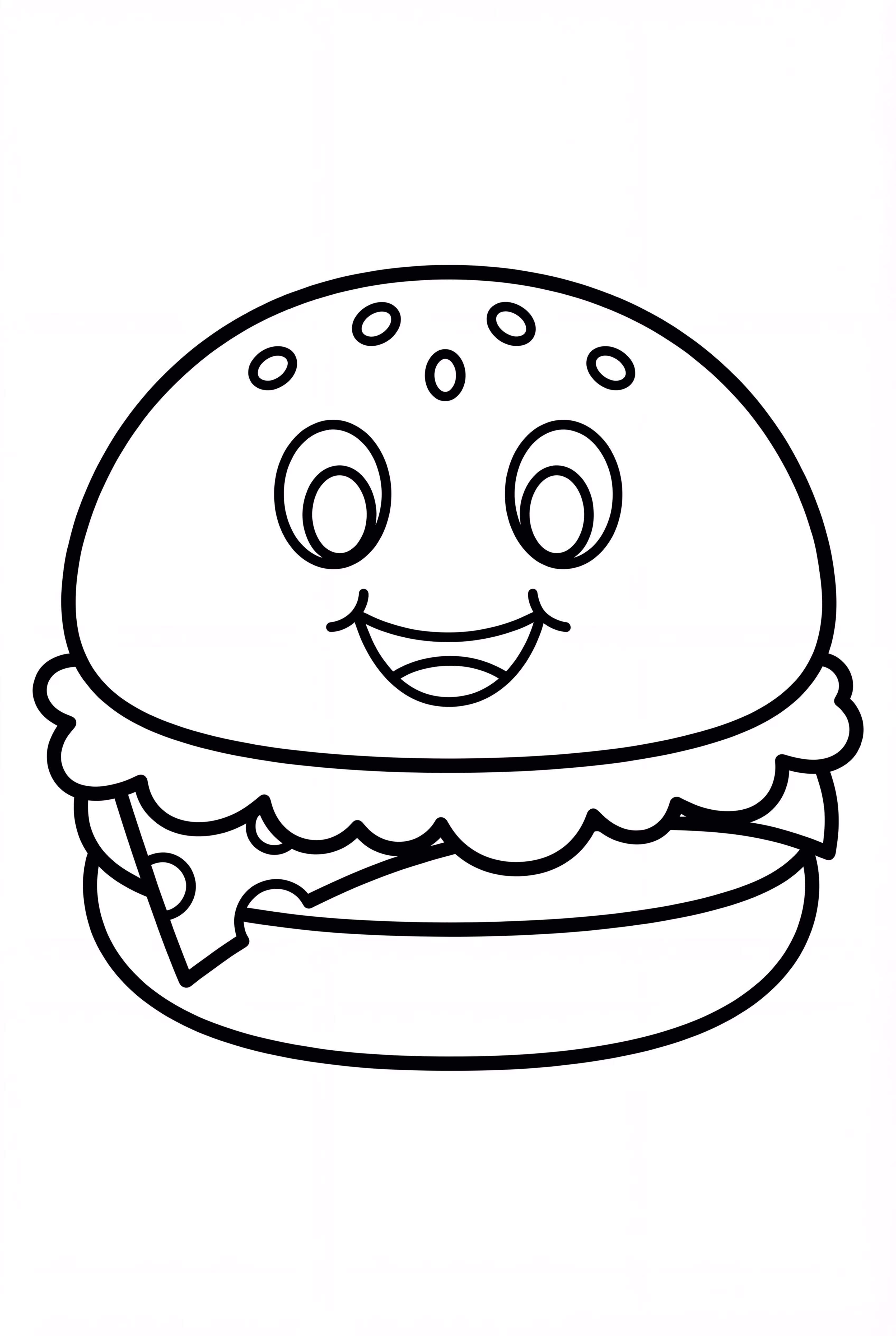 Hamburguesa con una Cara Sonriente