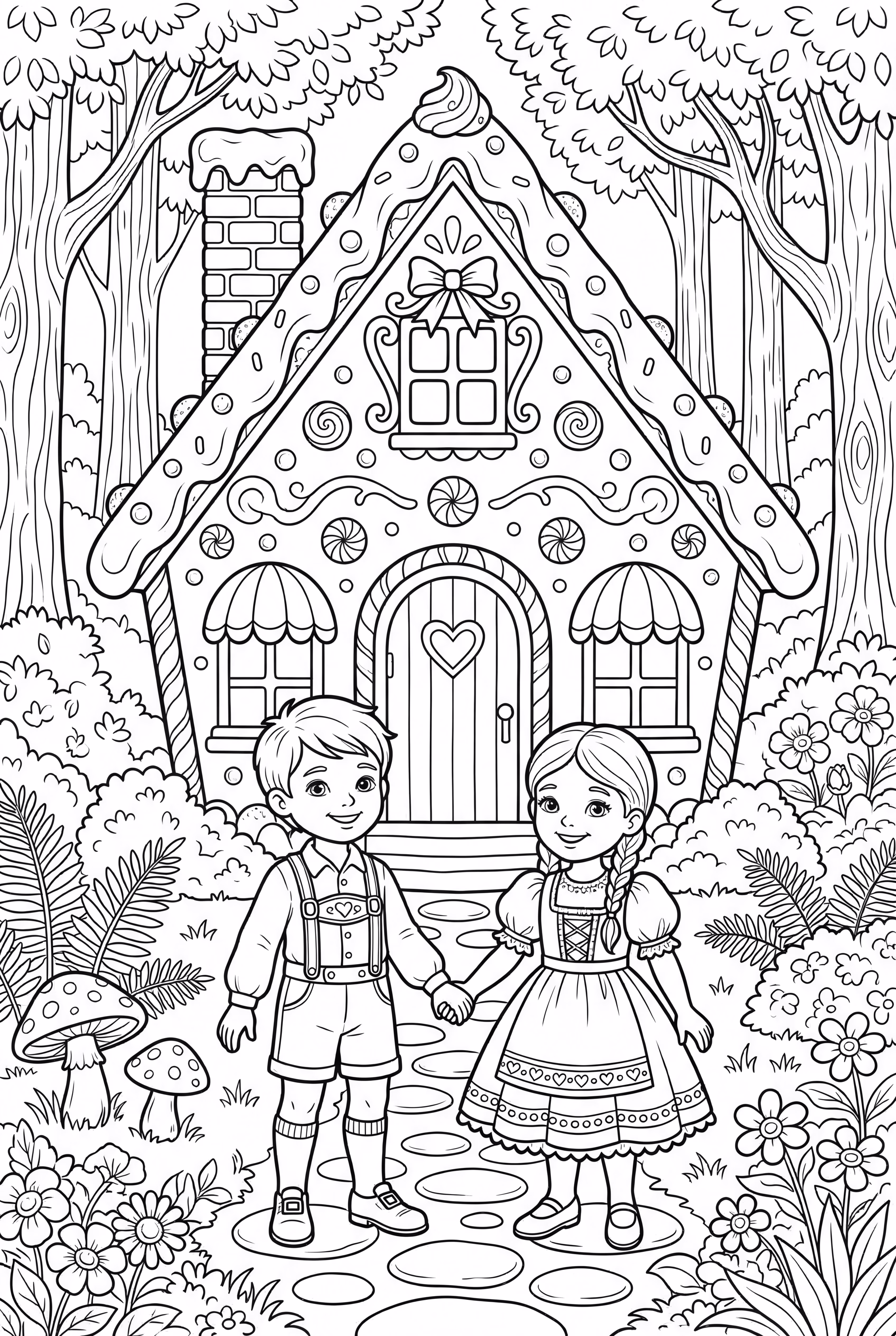 Hansel y Gretel en la Casa de Jengibre