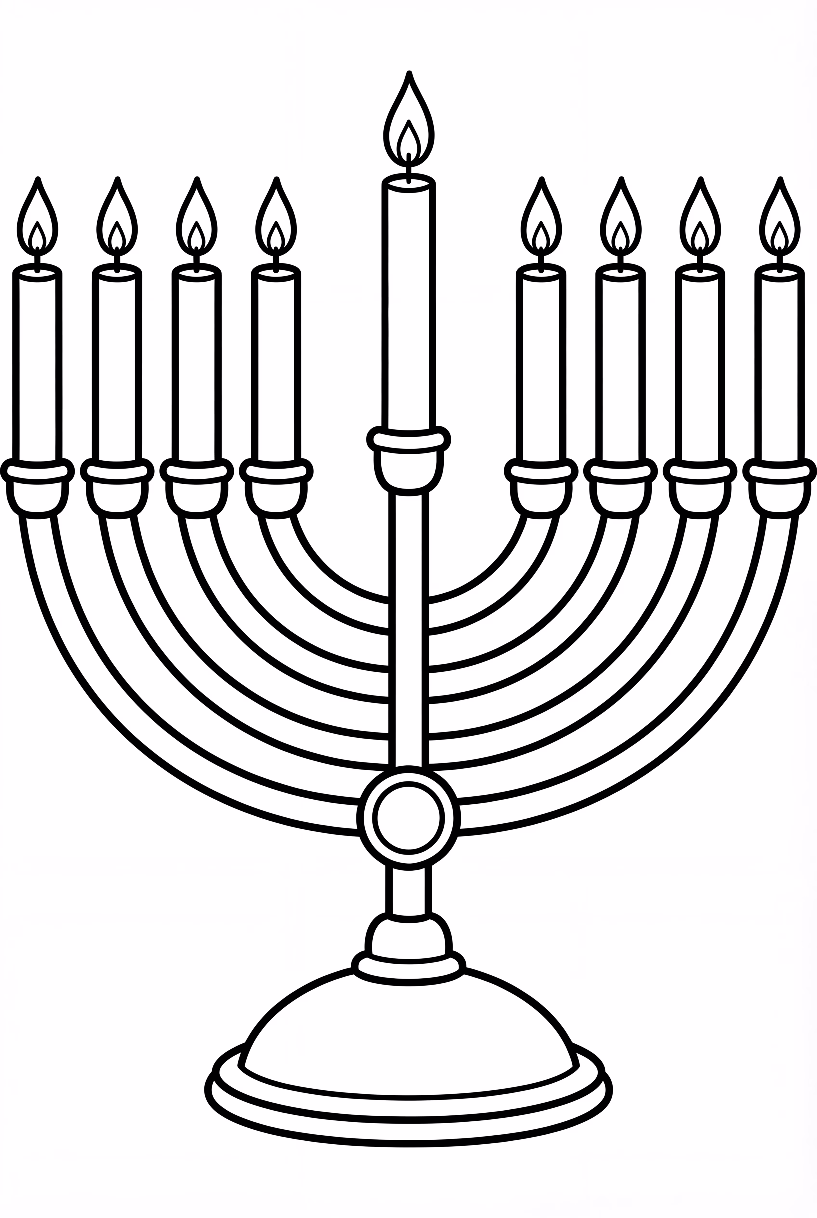 Hanukkah Menorah With Candles