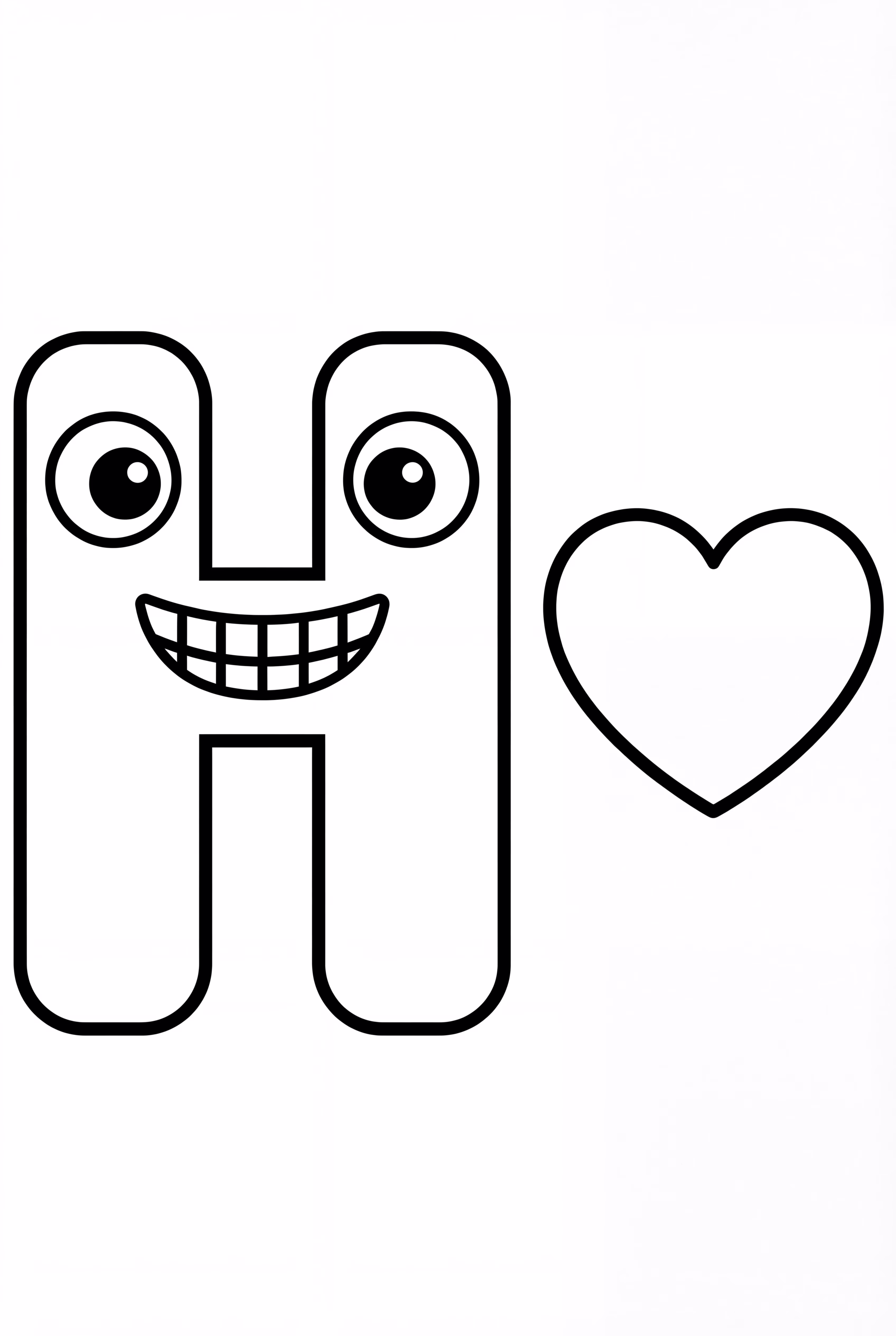 Happy Alphabet Letter H And A Heart