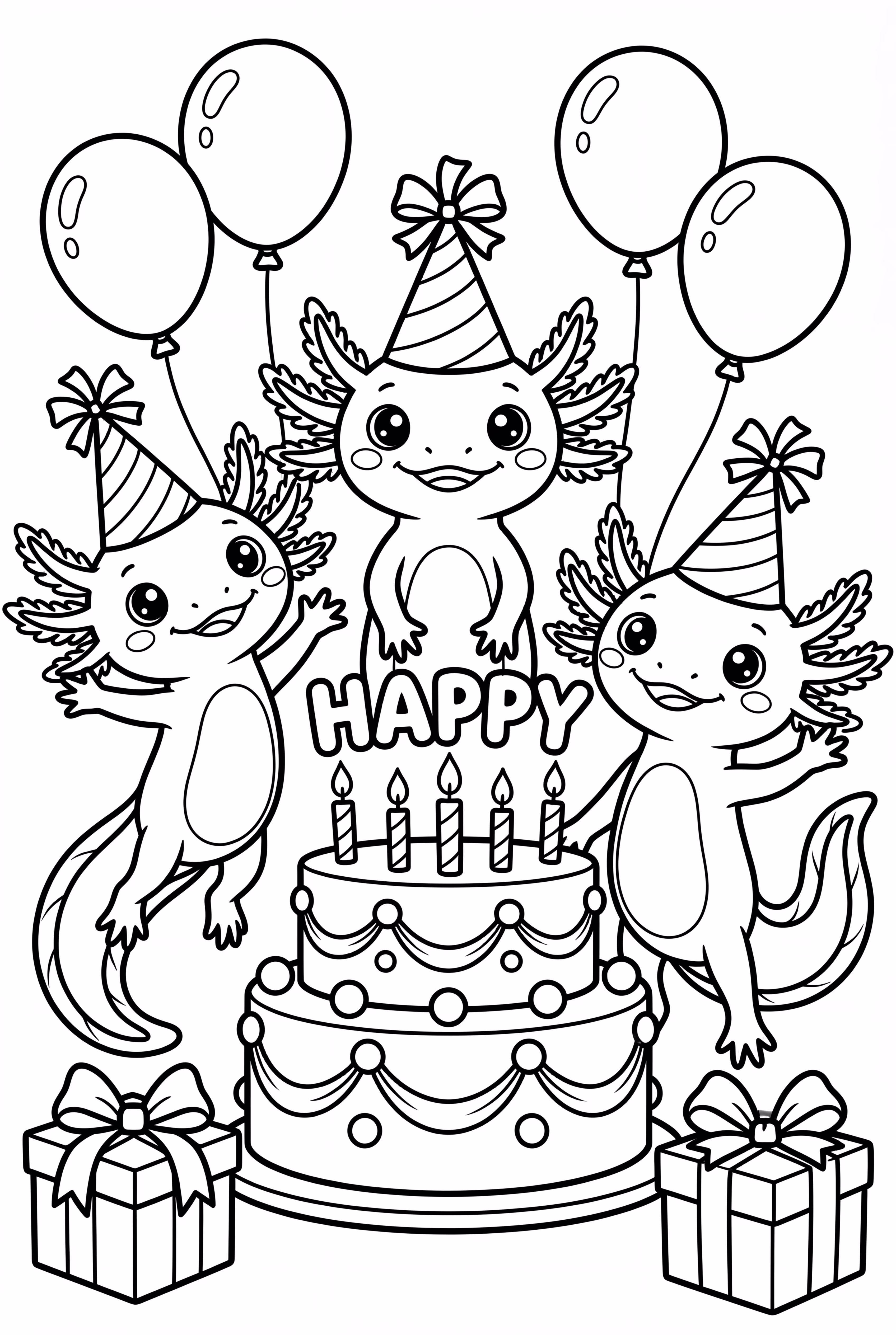Happy Axolotl Birthday Celebration