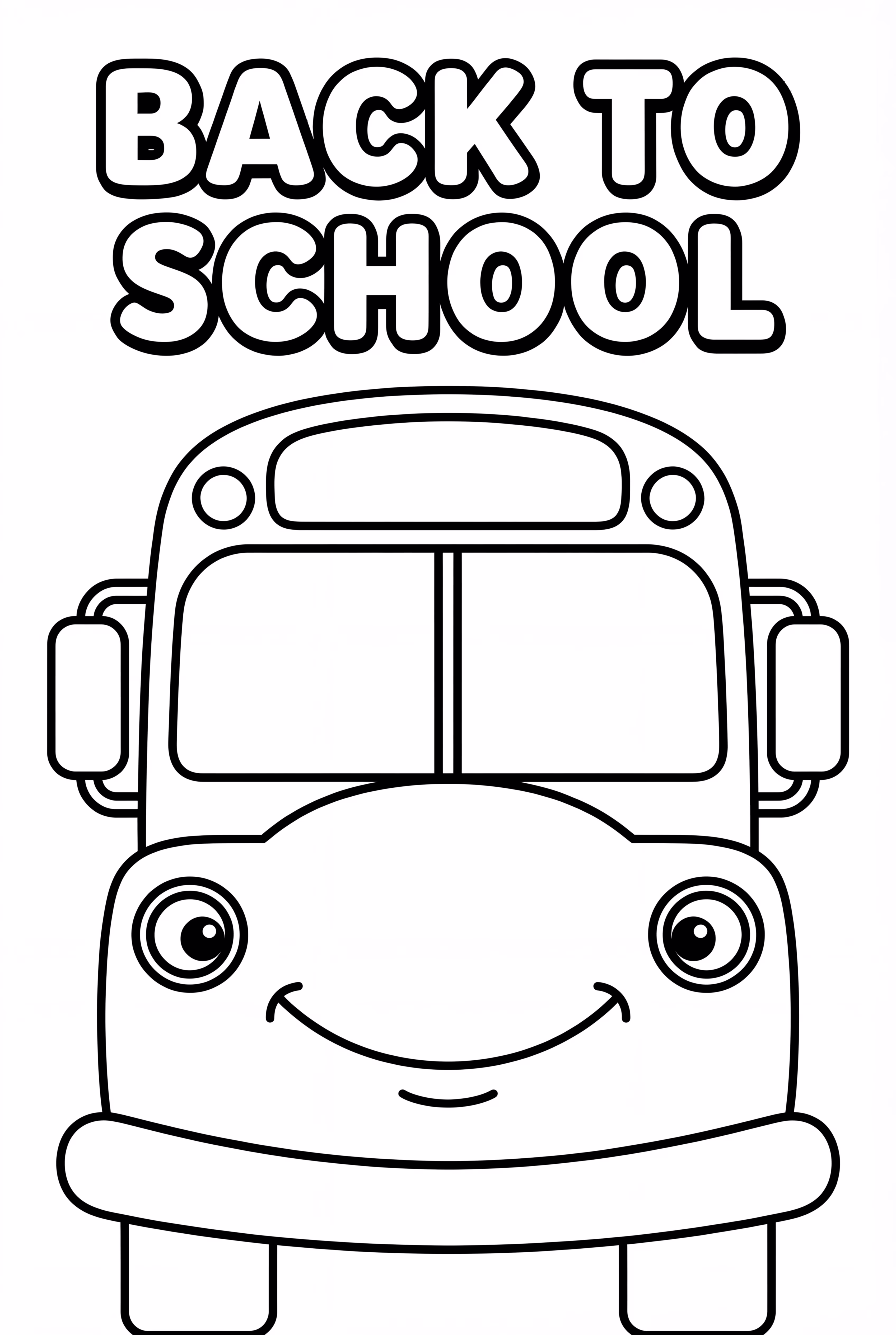 행복한 등교 버스 정면