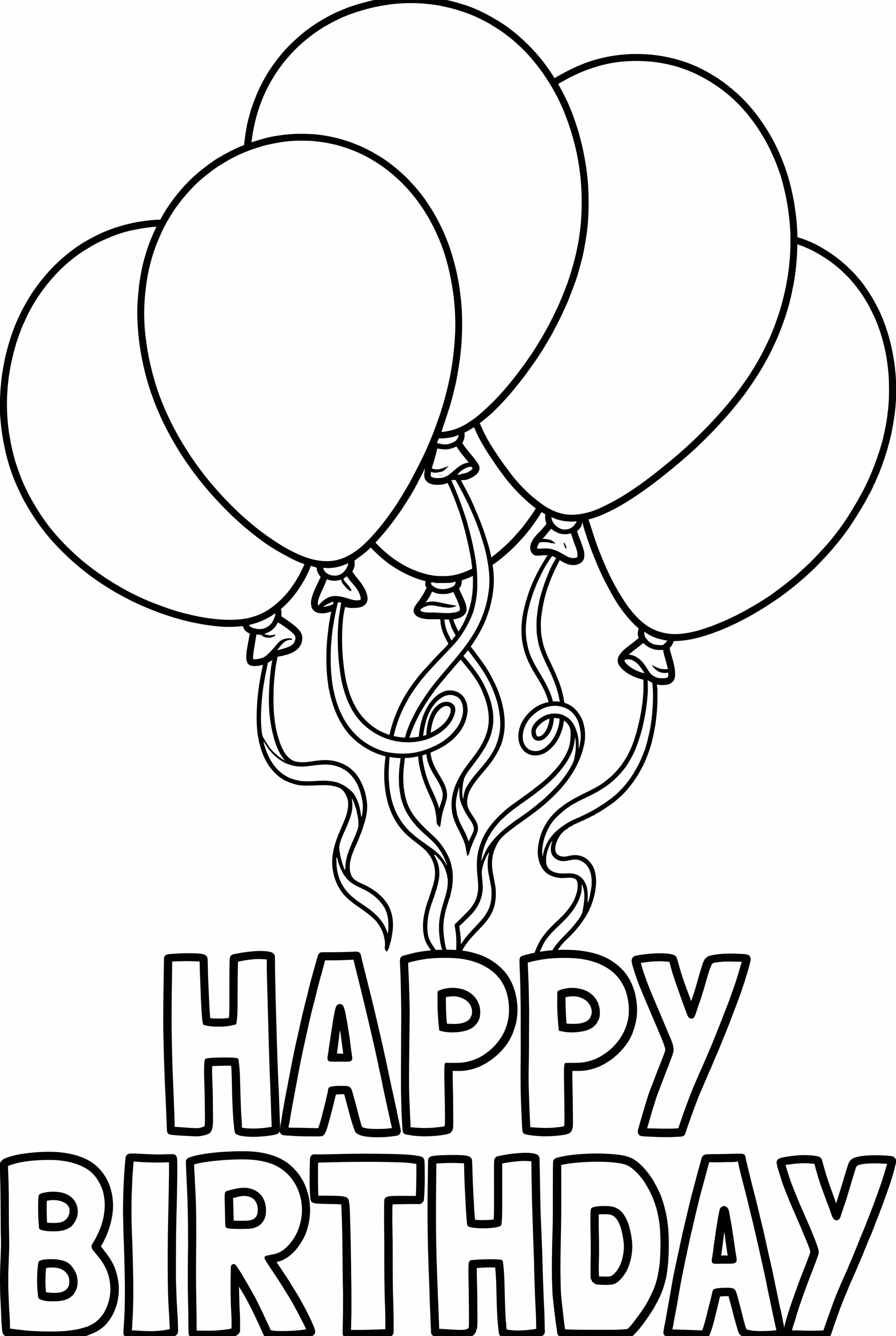 Happy Birthday Balloons Floating