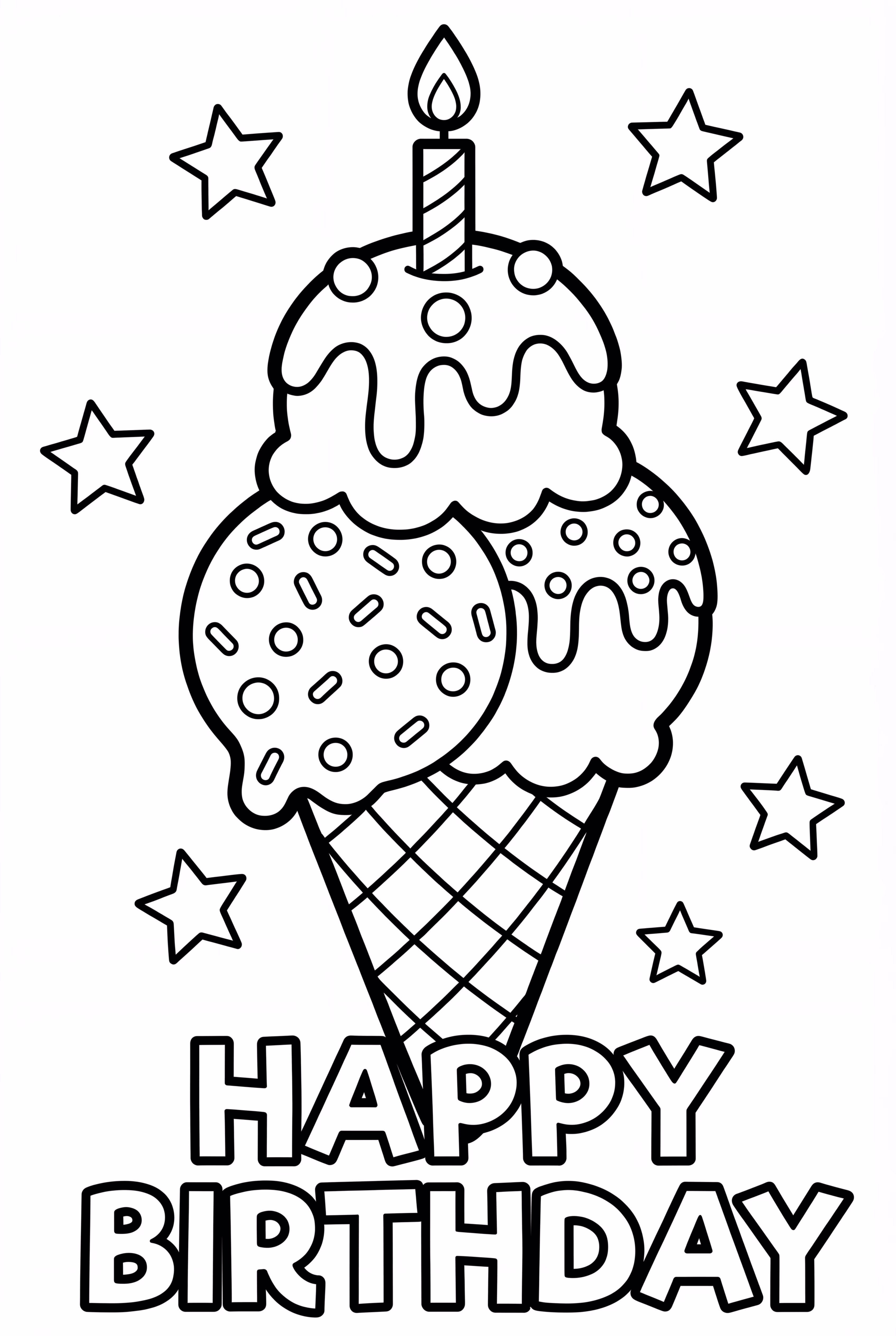Happy Birthday Ice Cream Treat