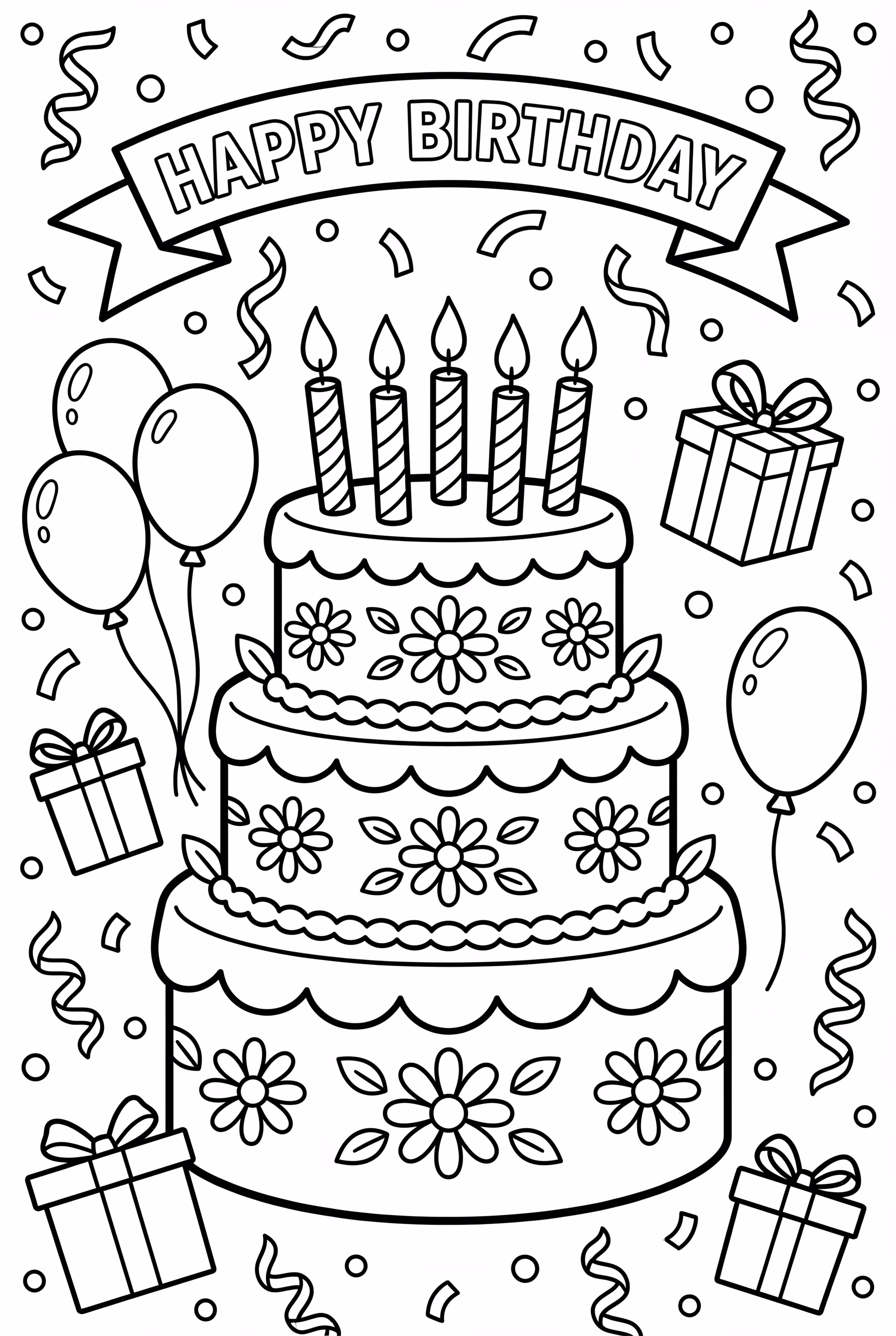 生日快樂華麗生日蛋糕