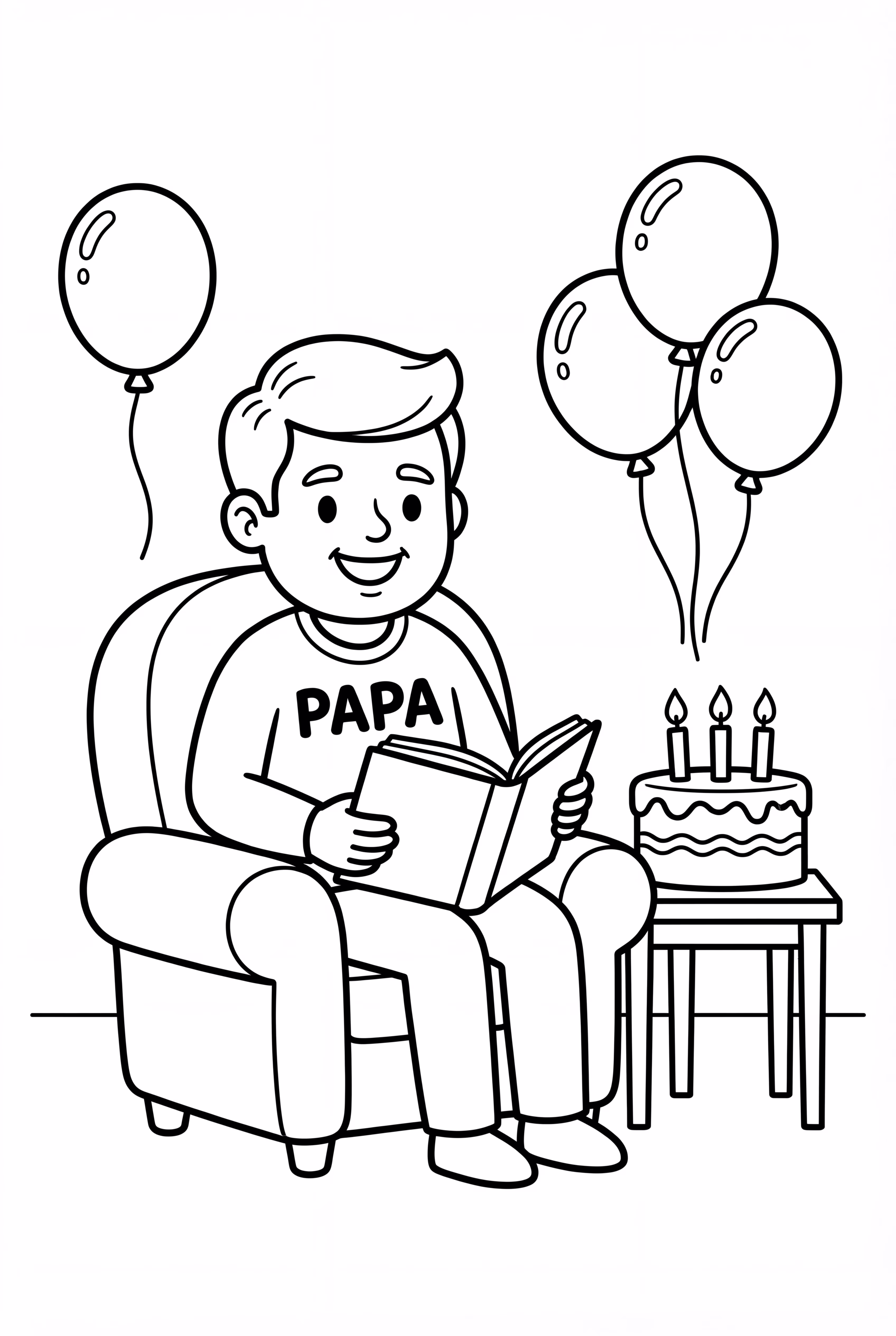 Happy Birthday Papa Reading Book