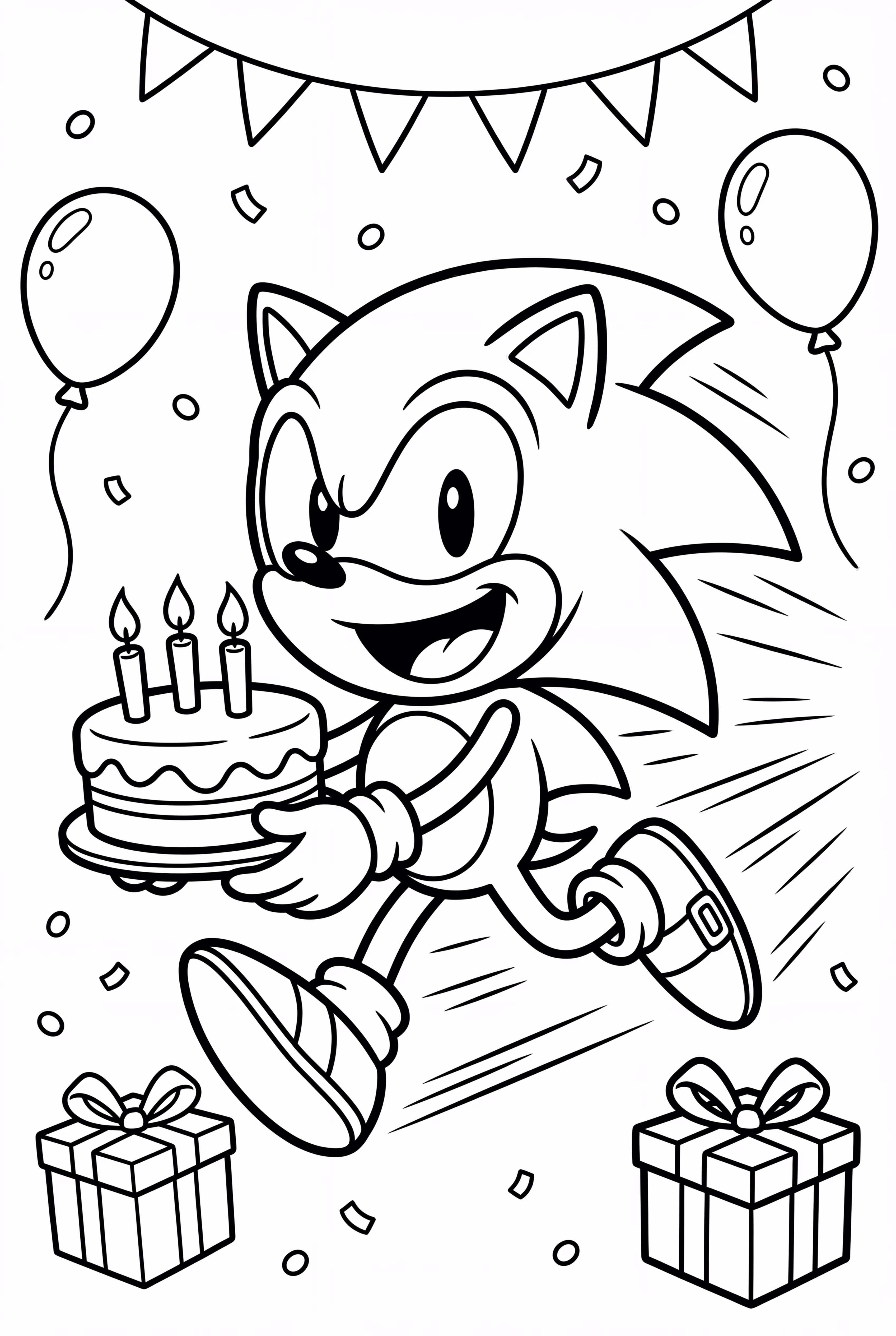 Feliz Cumpleaños Sonic Líneas Rápidas