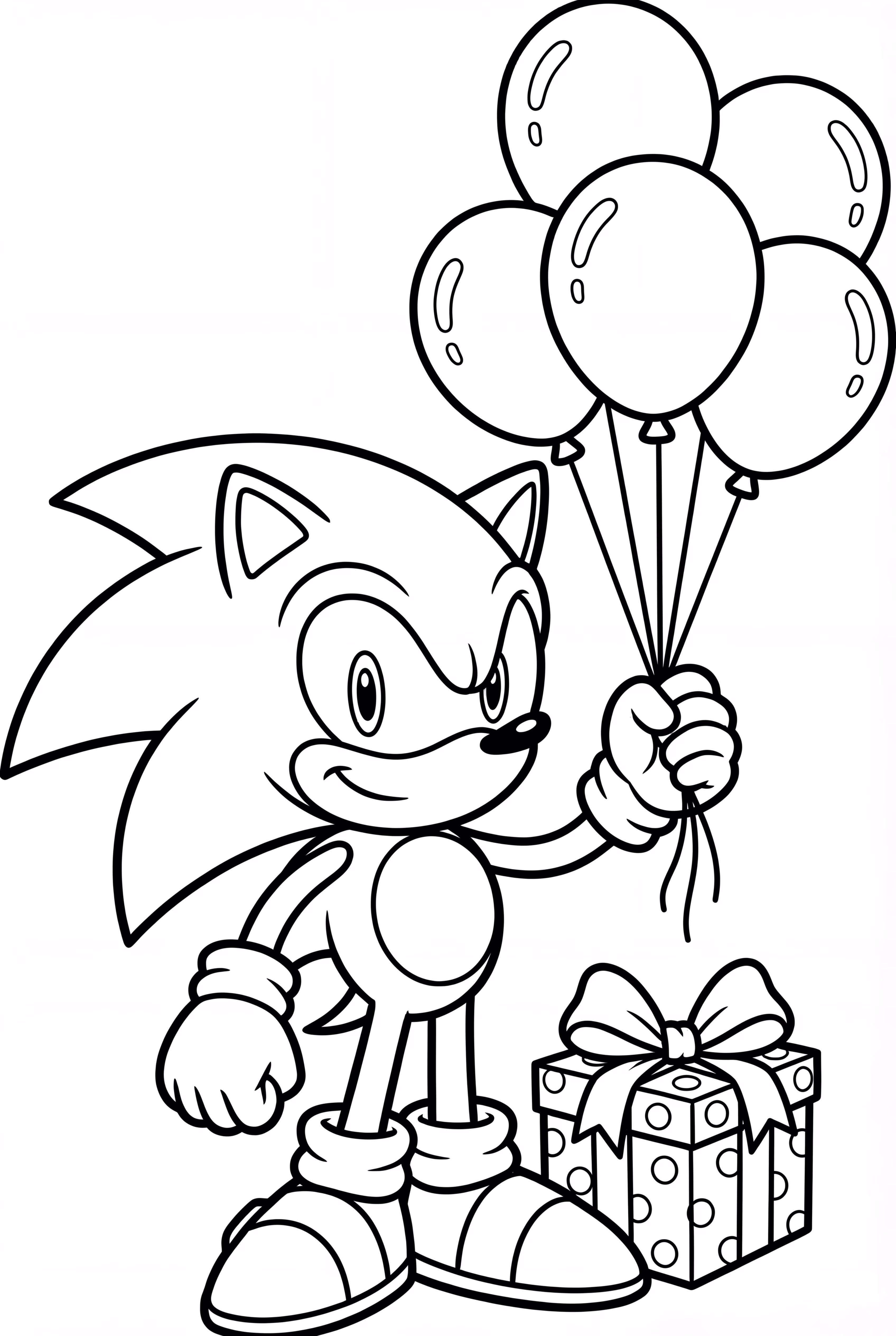 Happy Birthday Sonic With Balloons