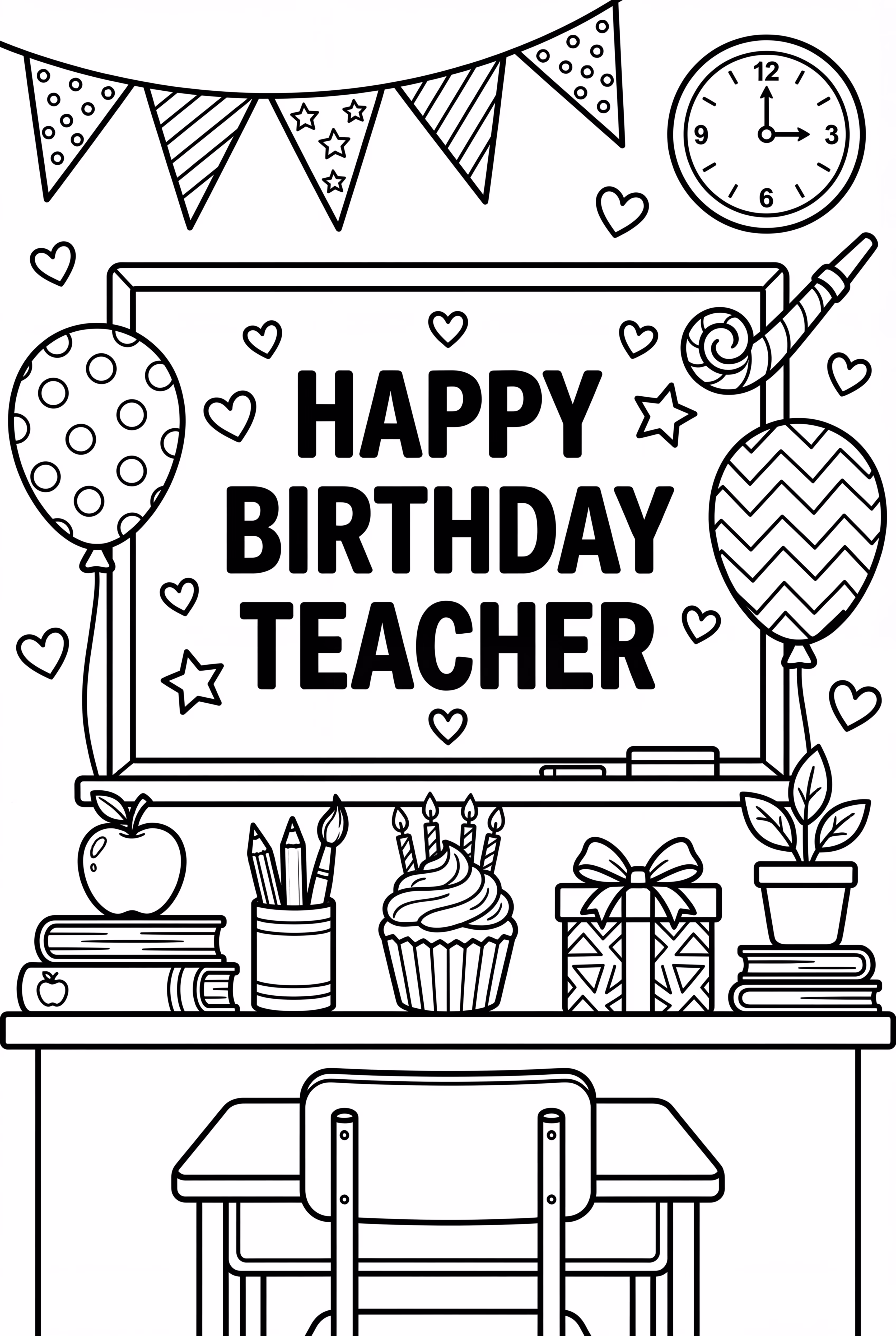 Happy Birthday Teacher Classroom Decor