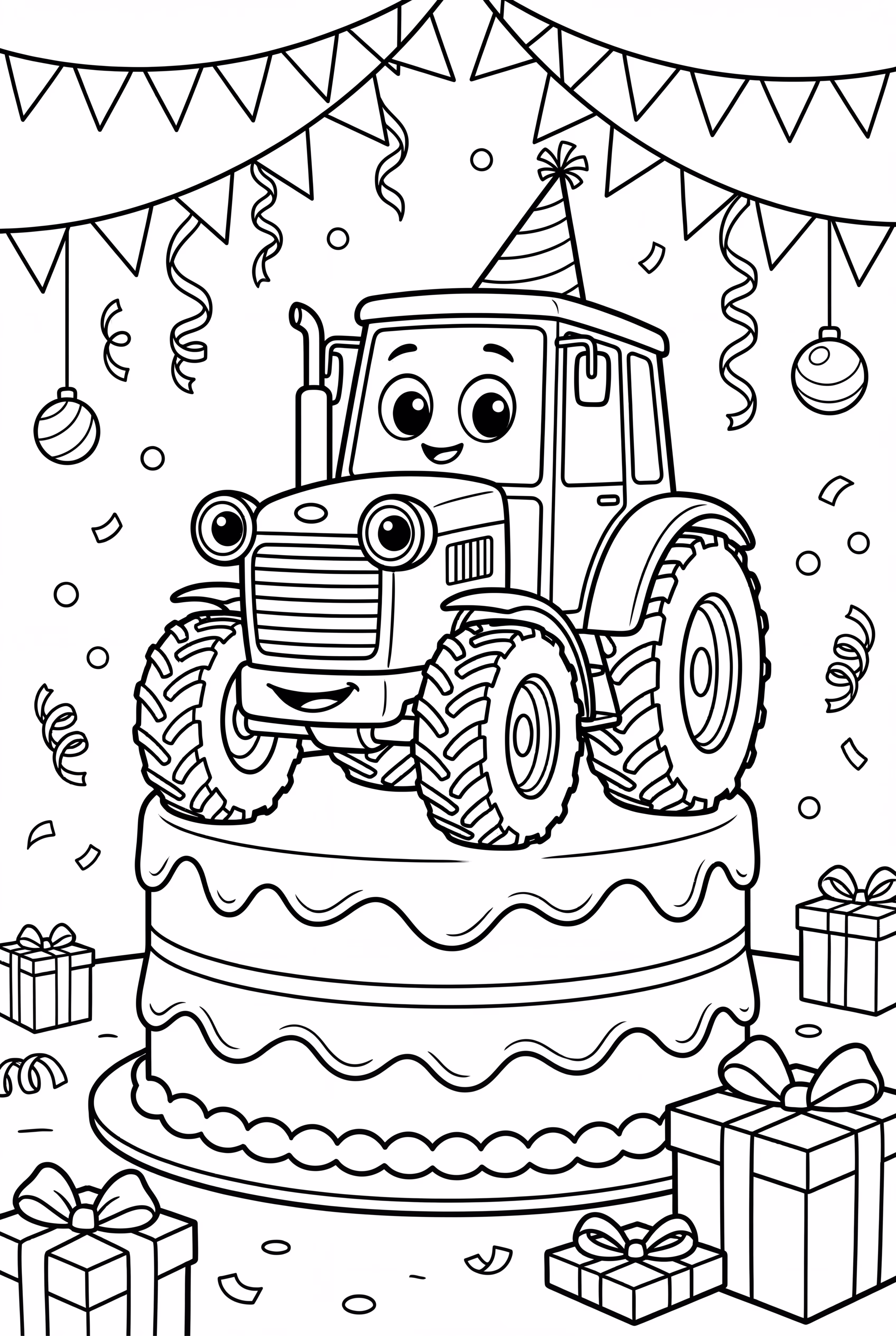 Fröhlicher Geburtstag Traktor Feier