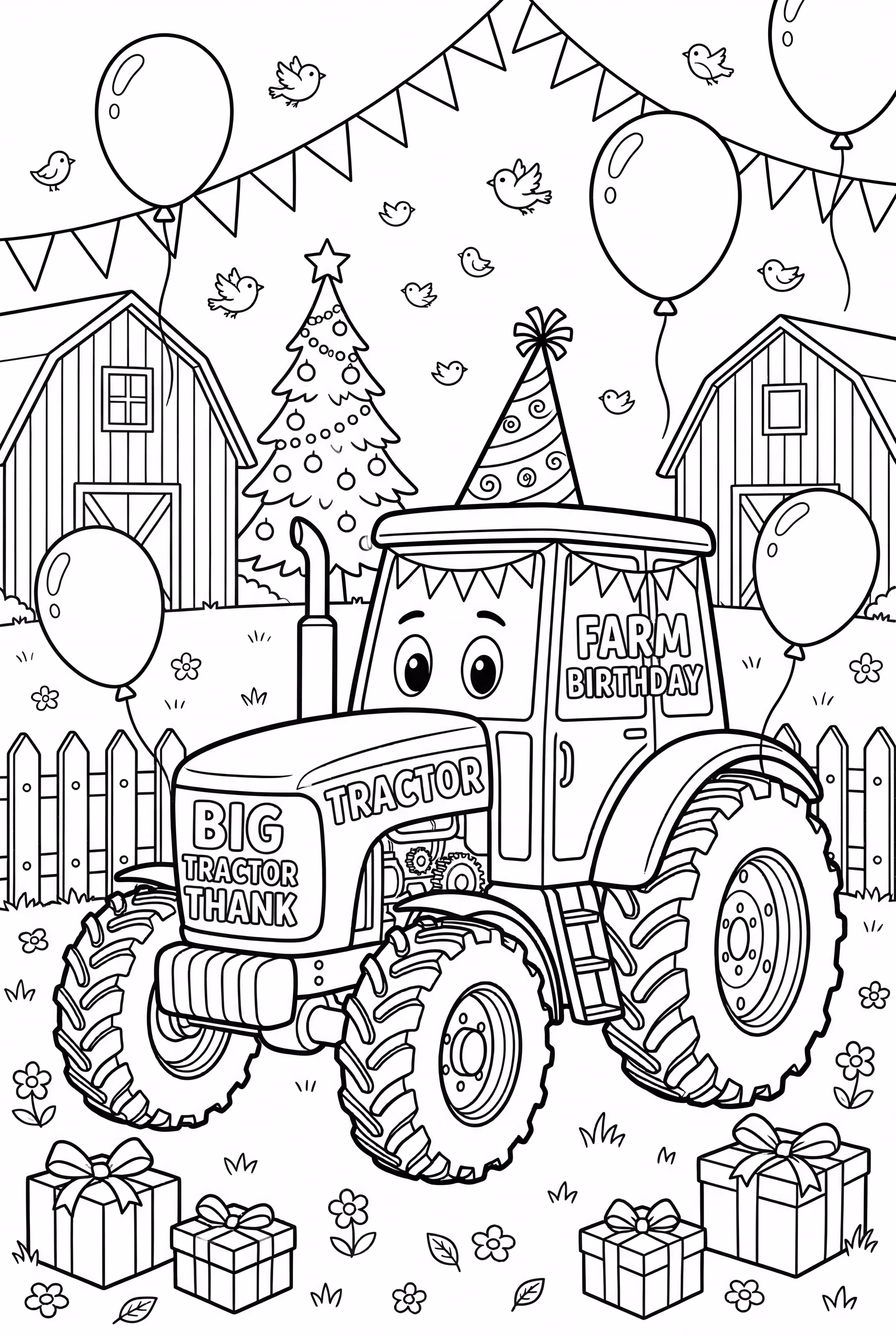 Fiesta de Cumpleaños del Tractor Feliz