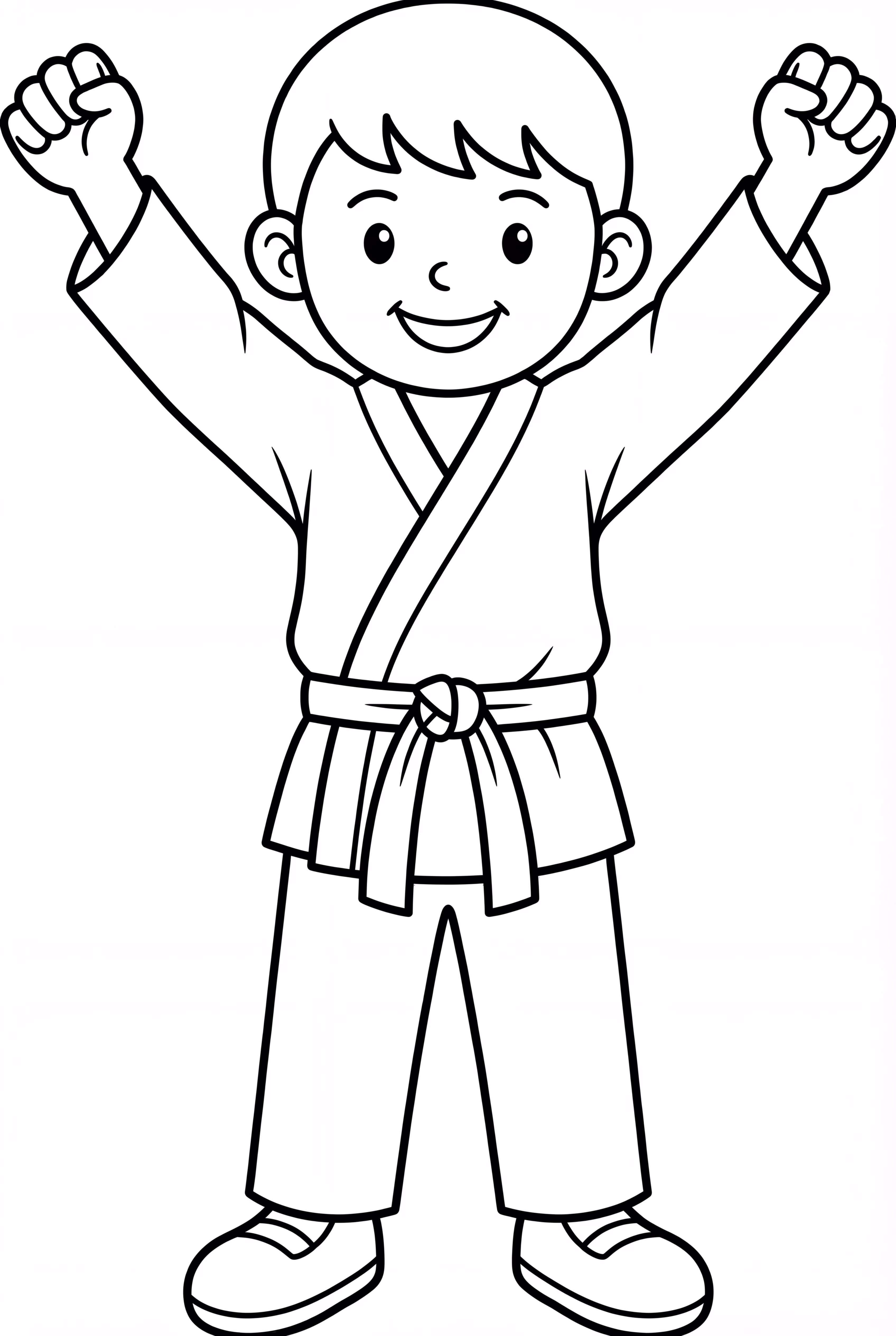 Happy Boy In Karate Gi
