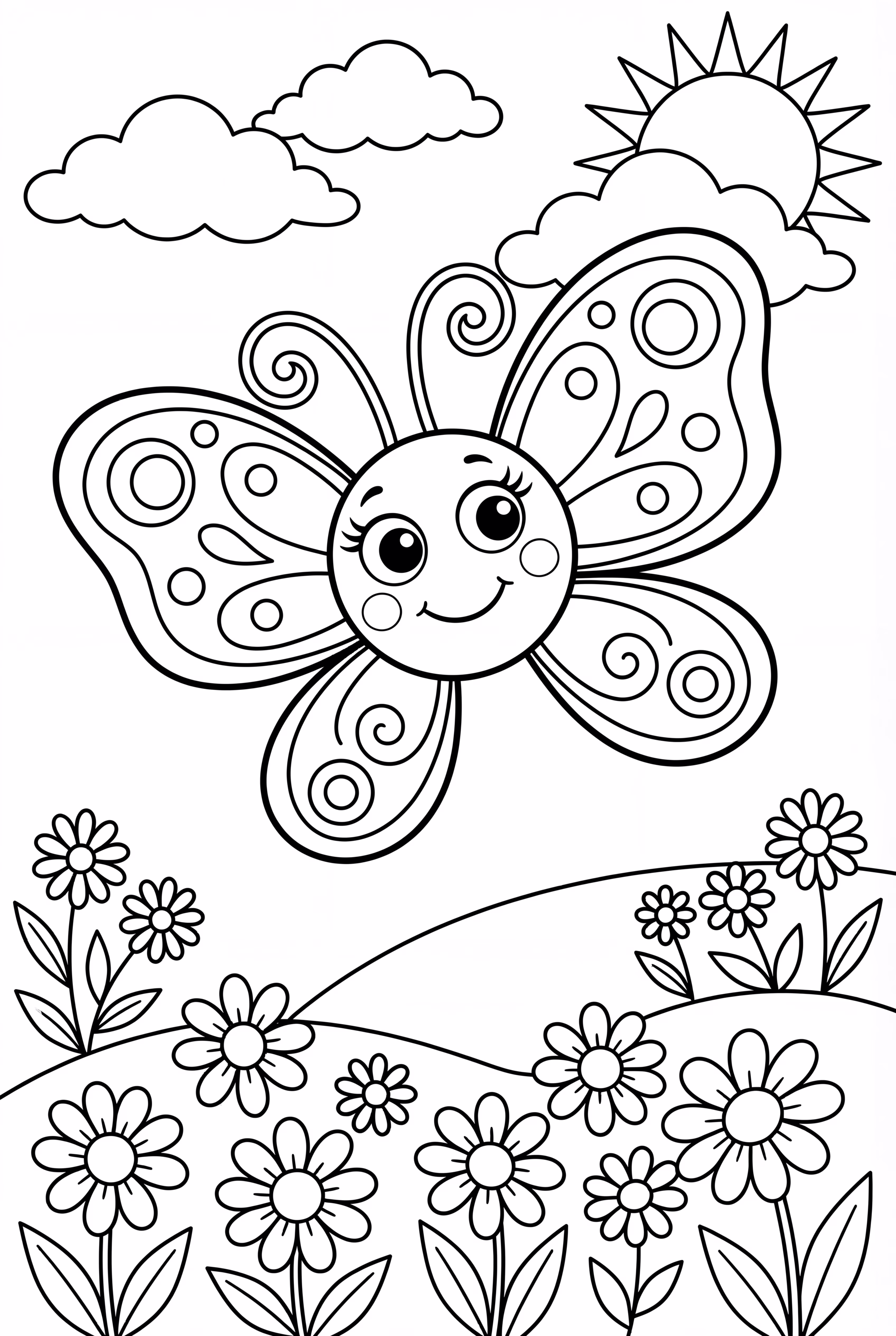 Happy Butterfly Face