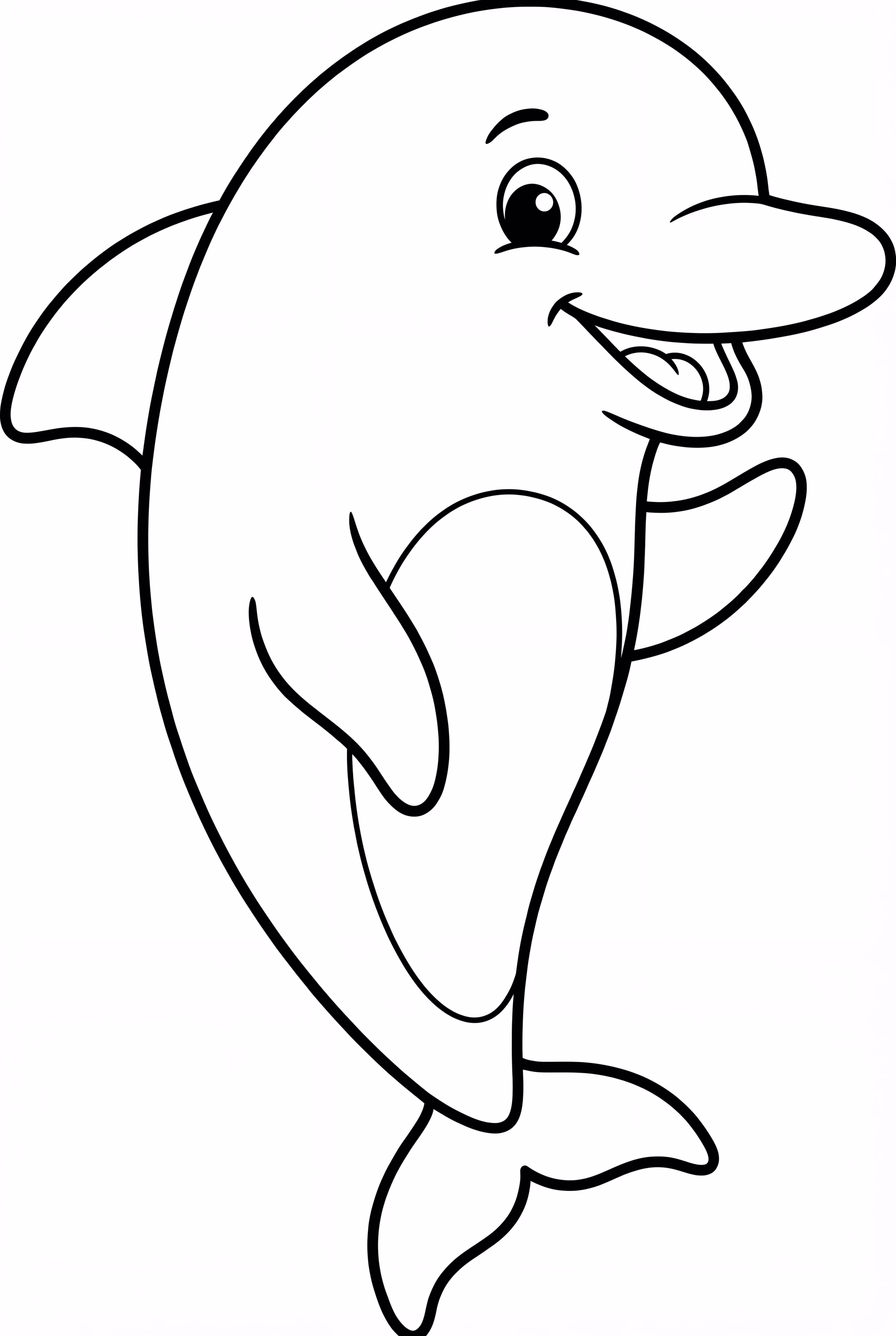 Happy Dolphin Under The Sea