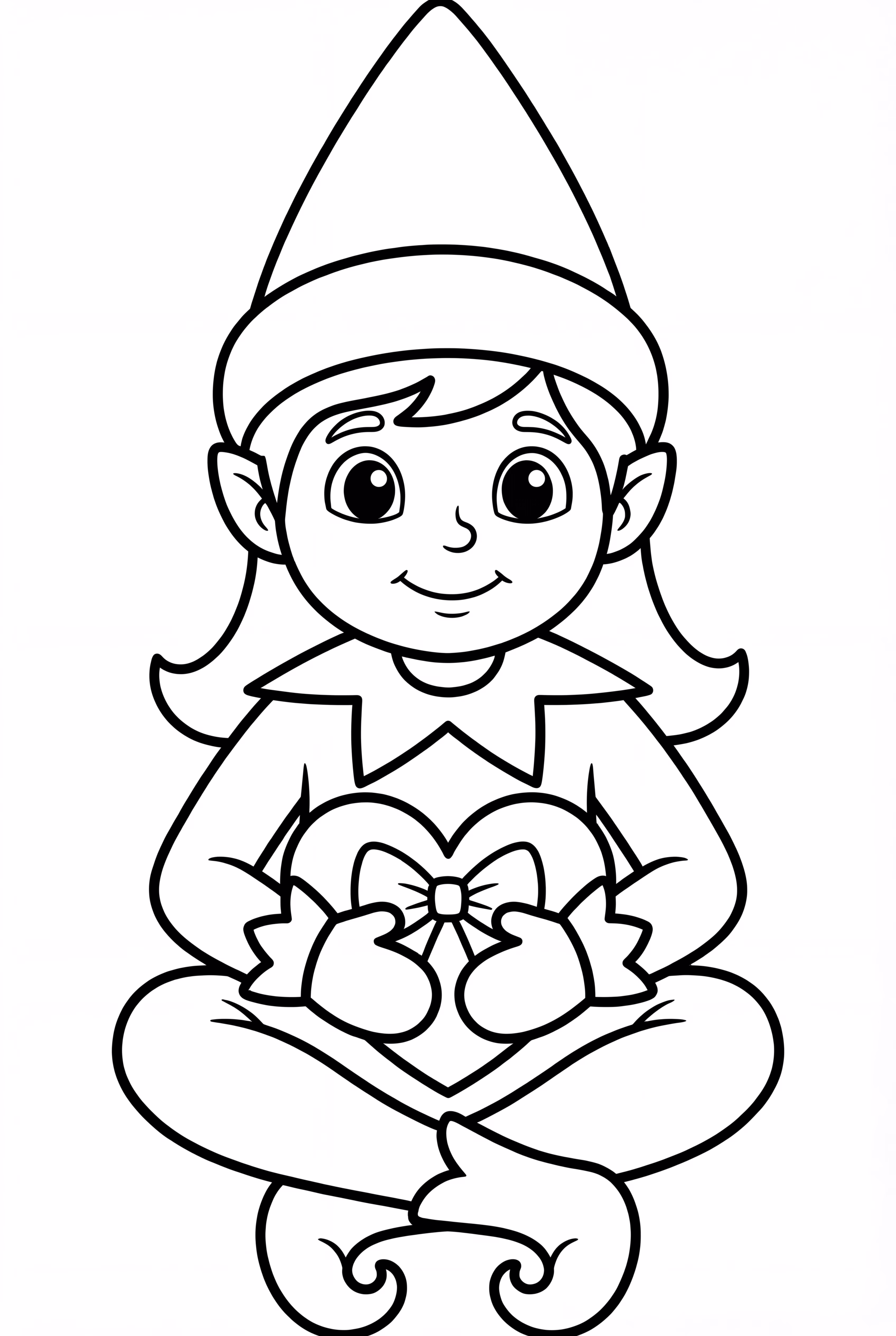 Happy Elf On The Shelf Sitting