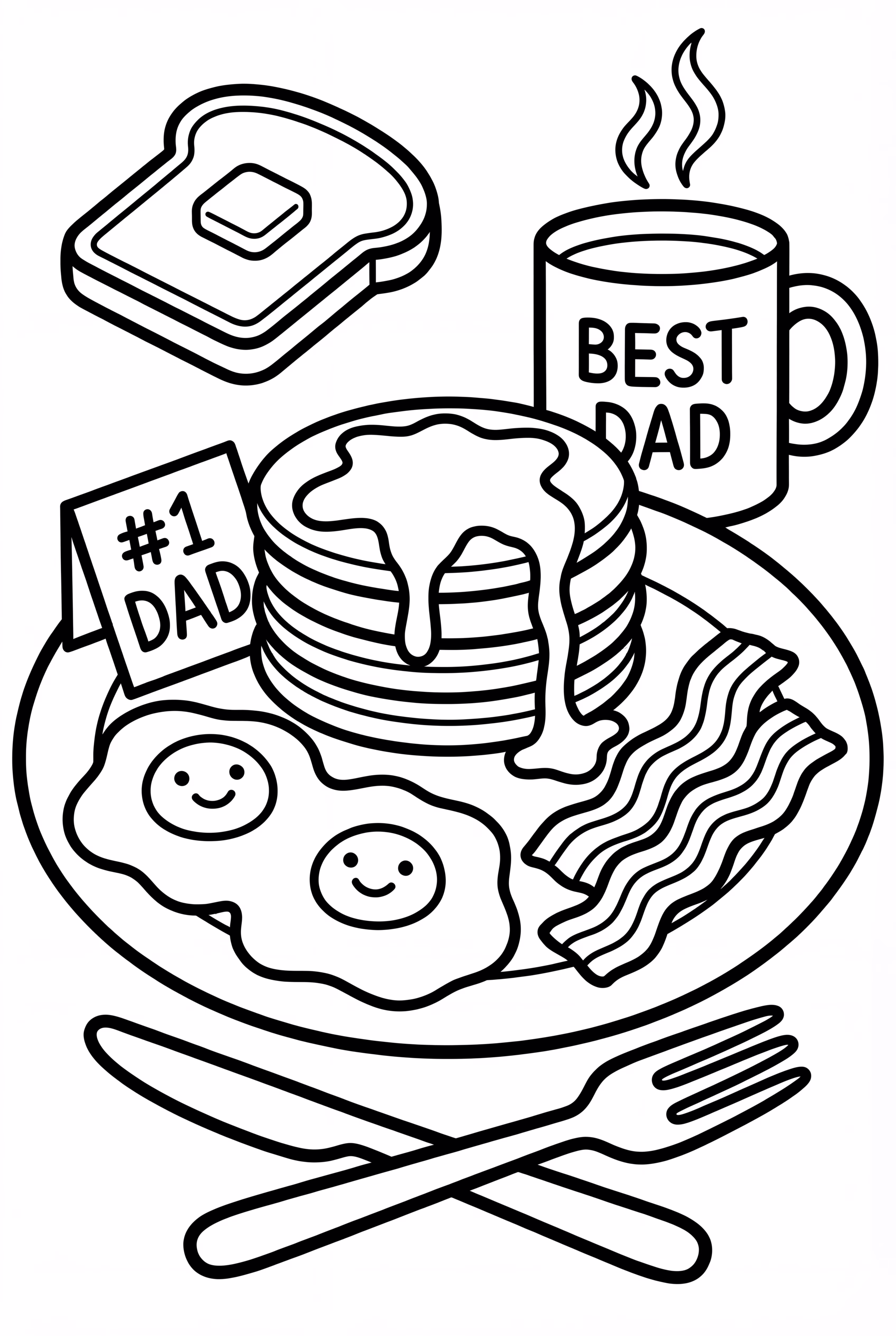 Happy Father's Day Breakfast Spread