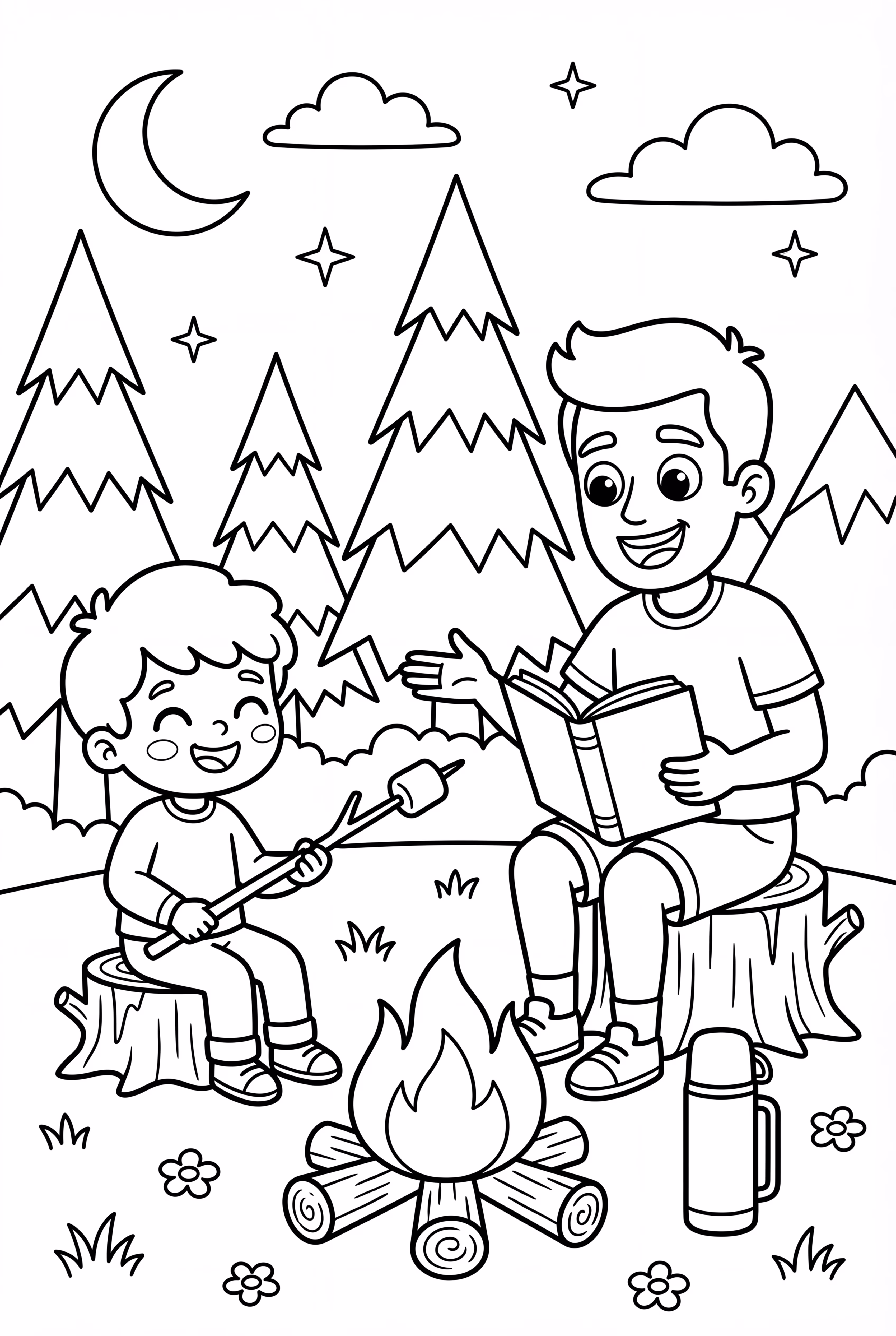 父亲节快乐的篝火故事