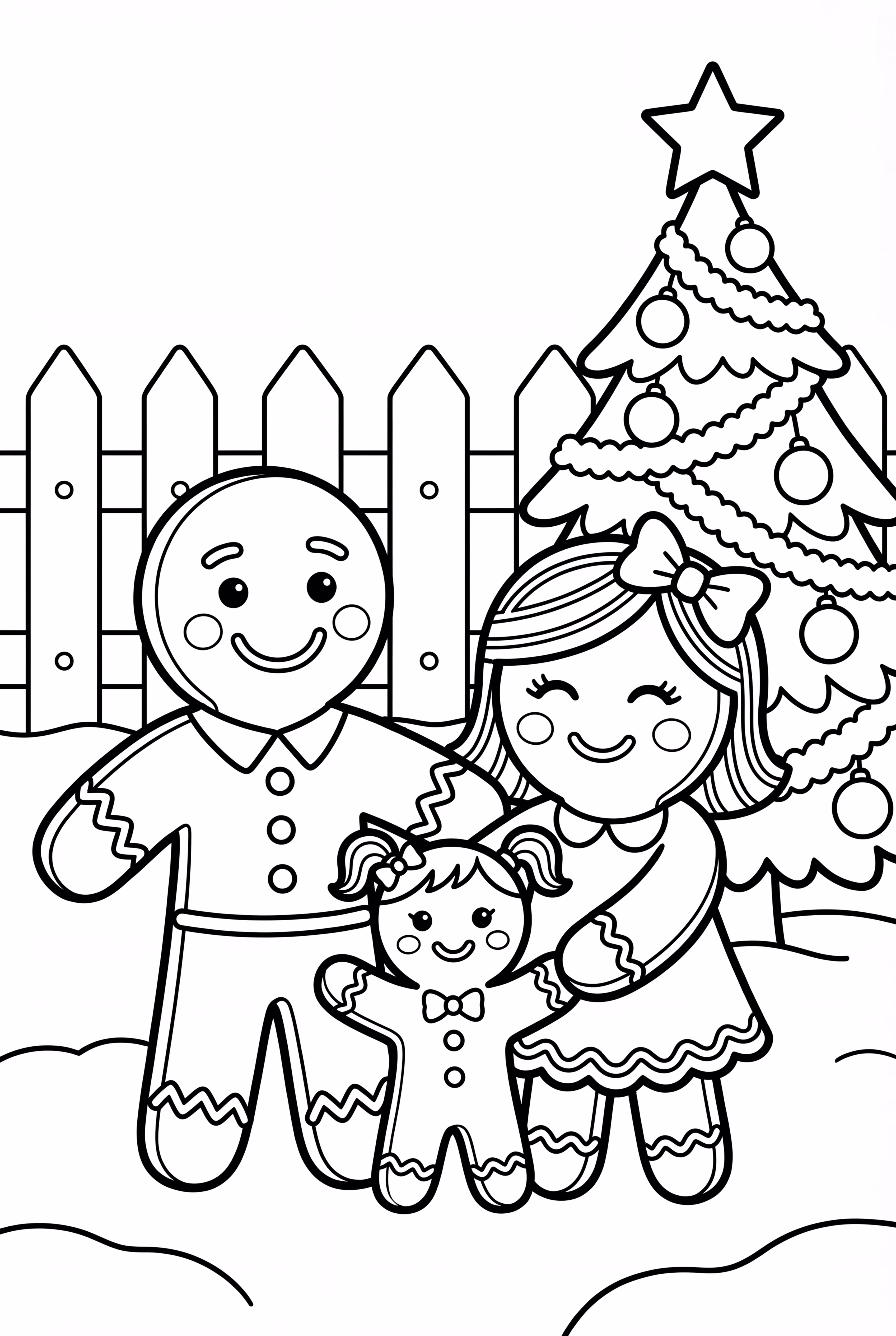 Feliz Família de Biscoitos de Gengibre