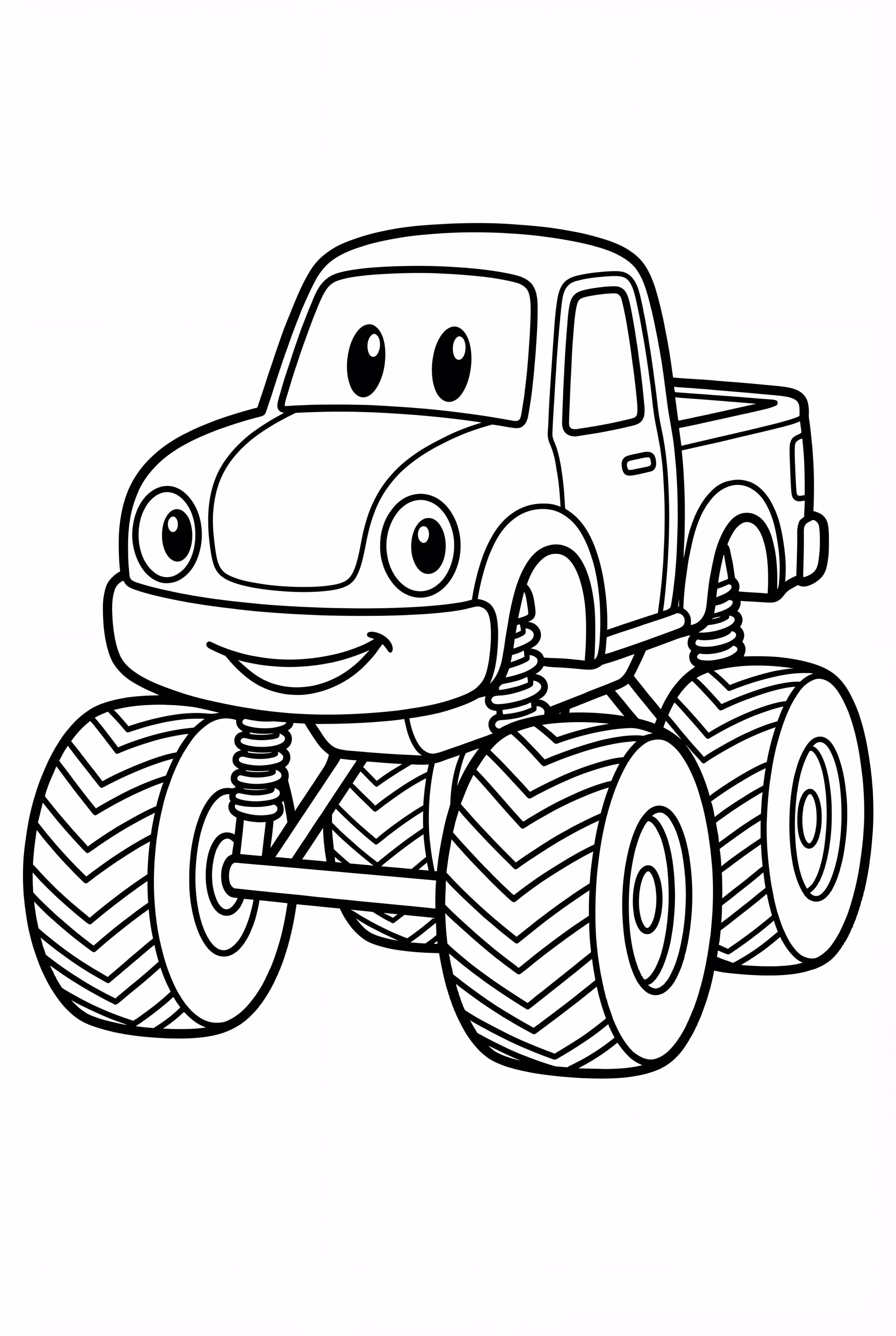 Happy Monster Truck Smiling