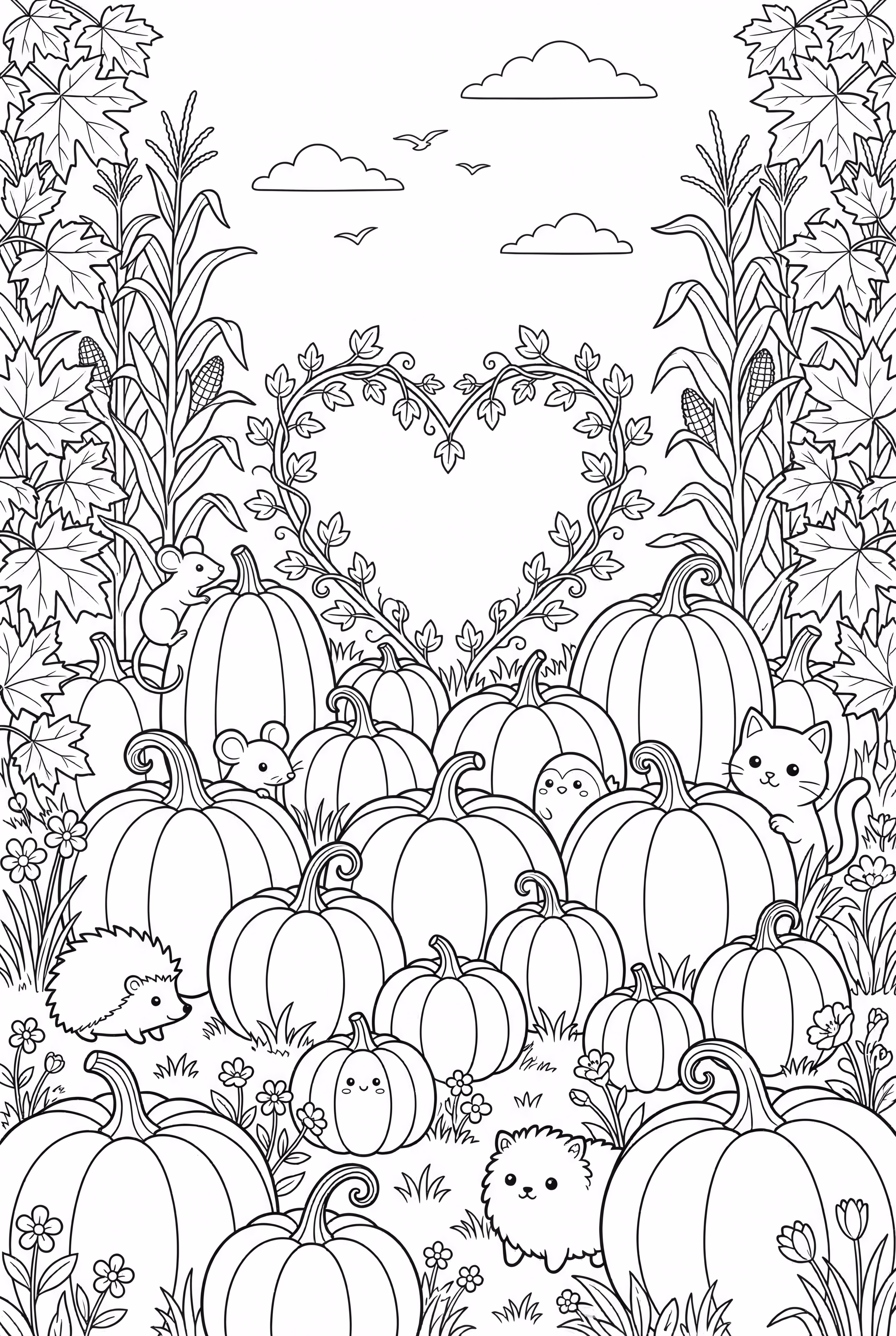 Happy pumpkin patch scene-2