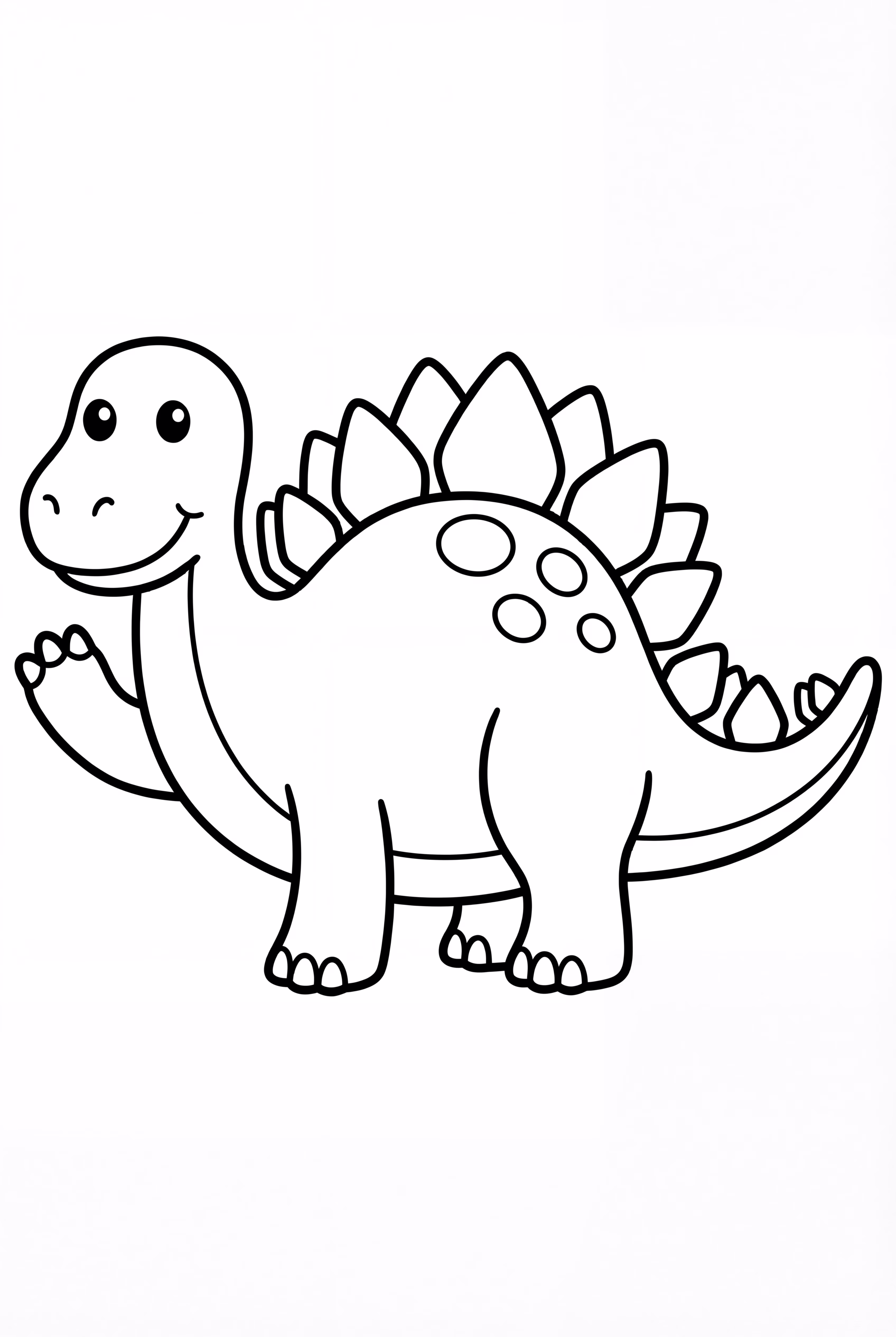 Happy Stegosaurus Waving