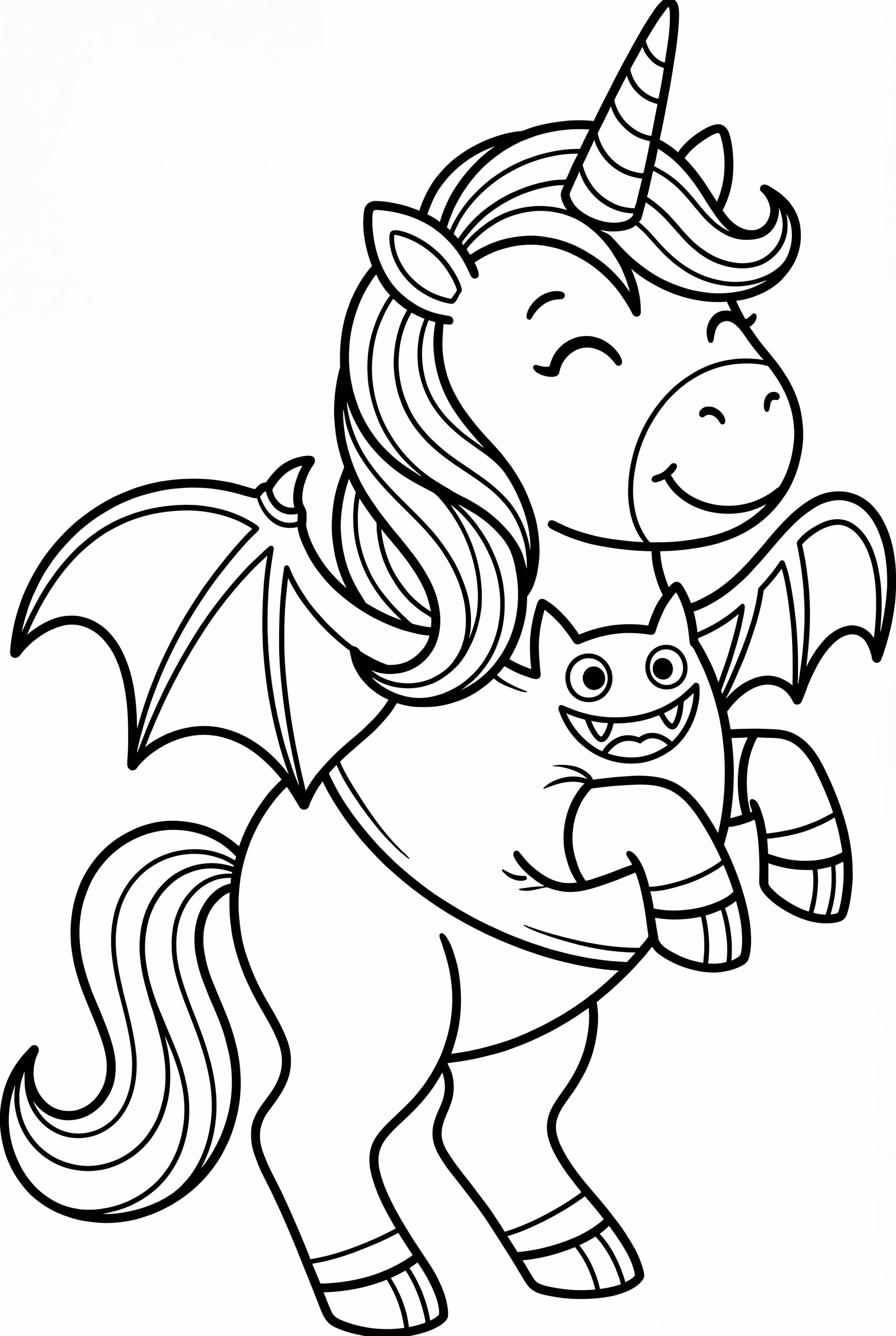 Happy Unicorn Halloween Bat