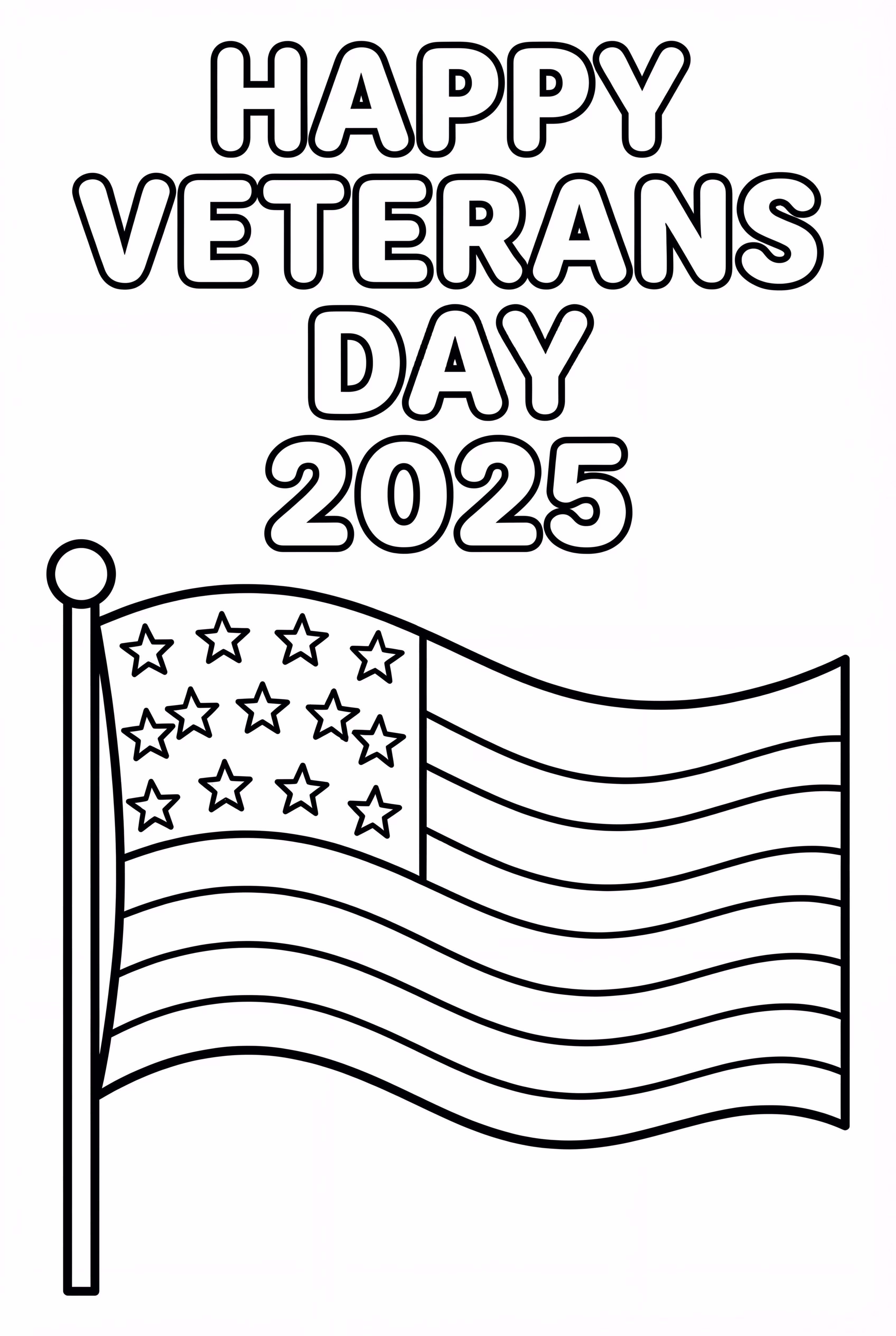 Happy Veterans Day 2025 Flag