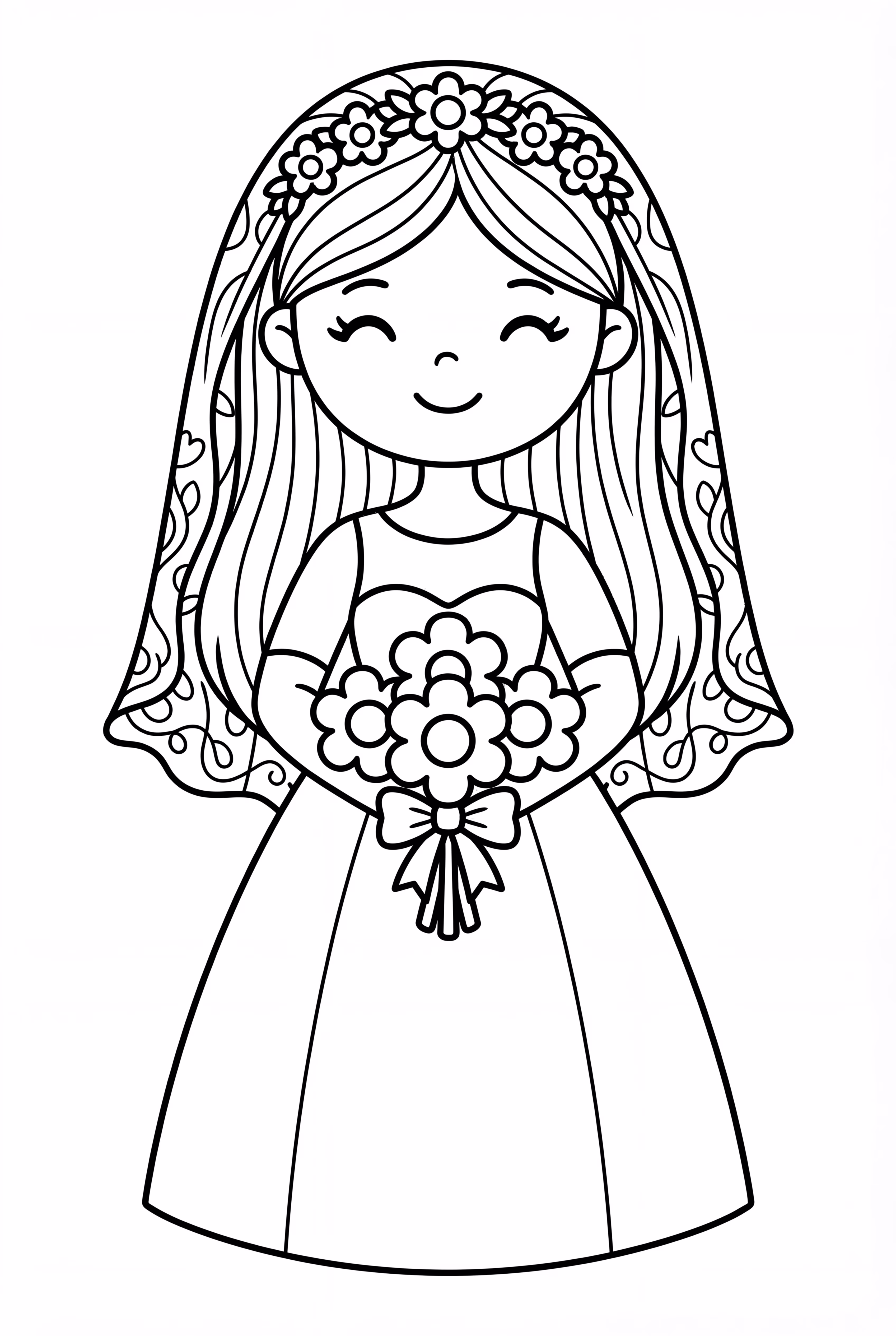 Happy Wedding Bride Smiling