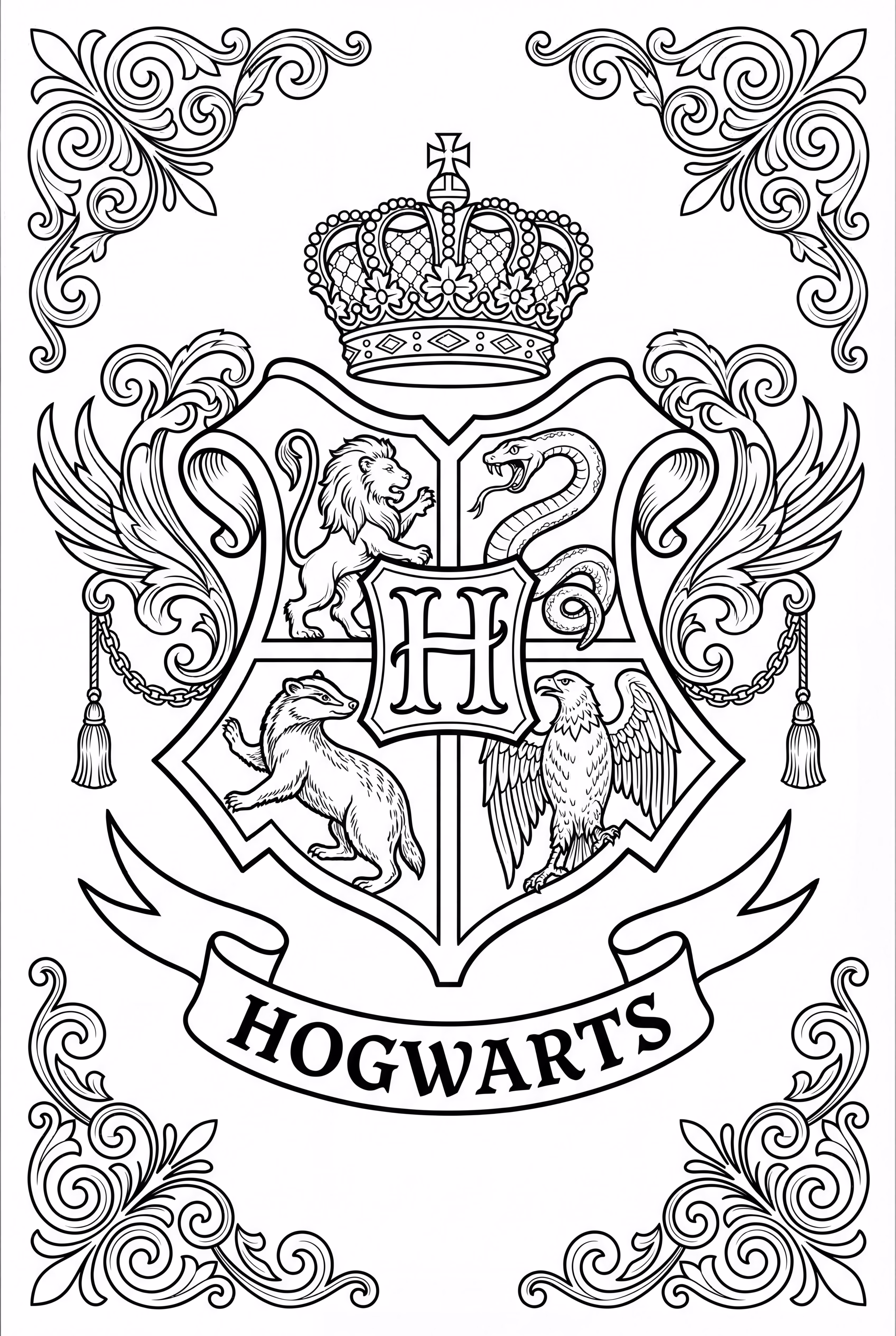 哈利波特霍格華茲徽章