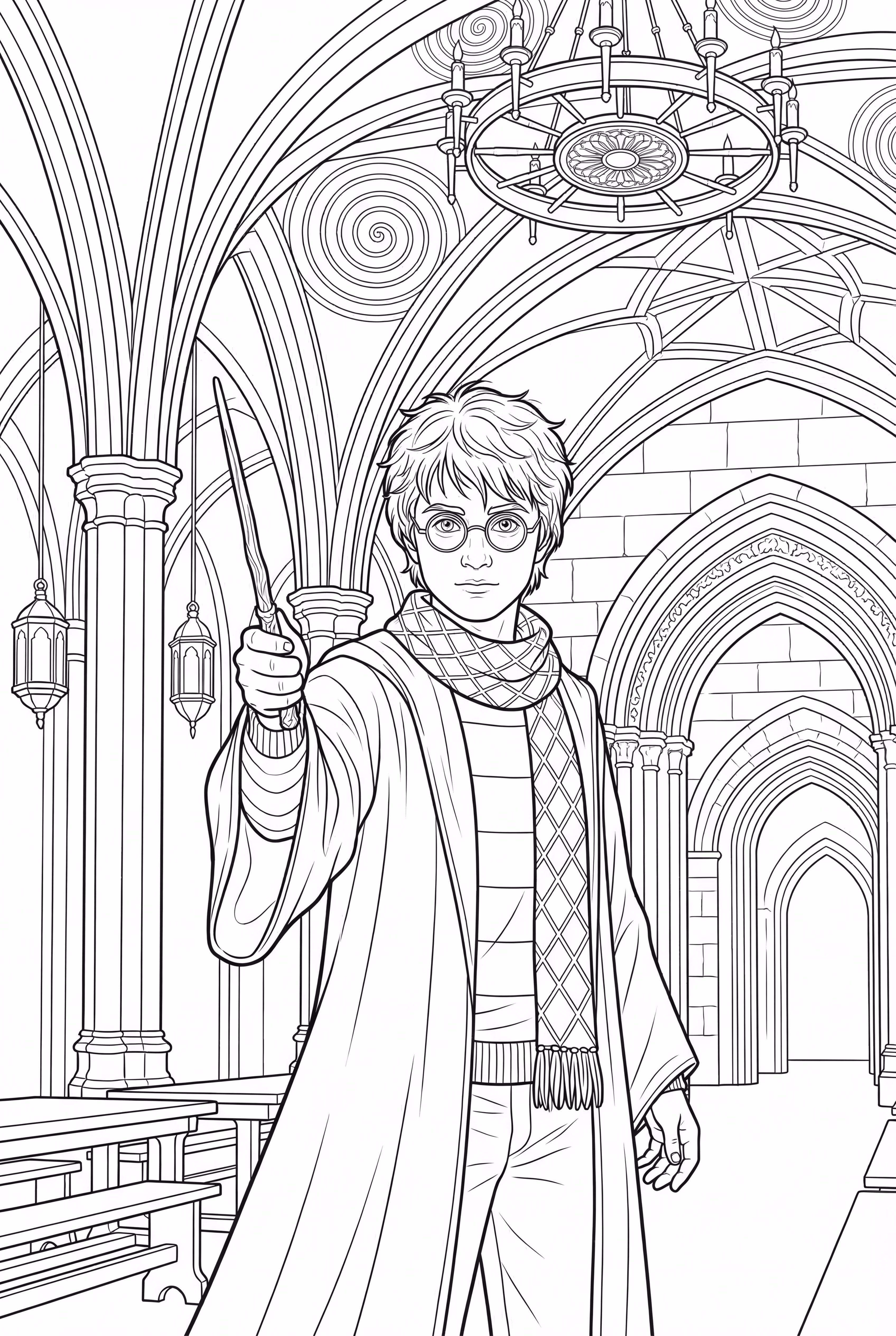 哈利波特在霍格華茲大廳