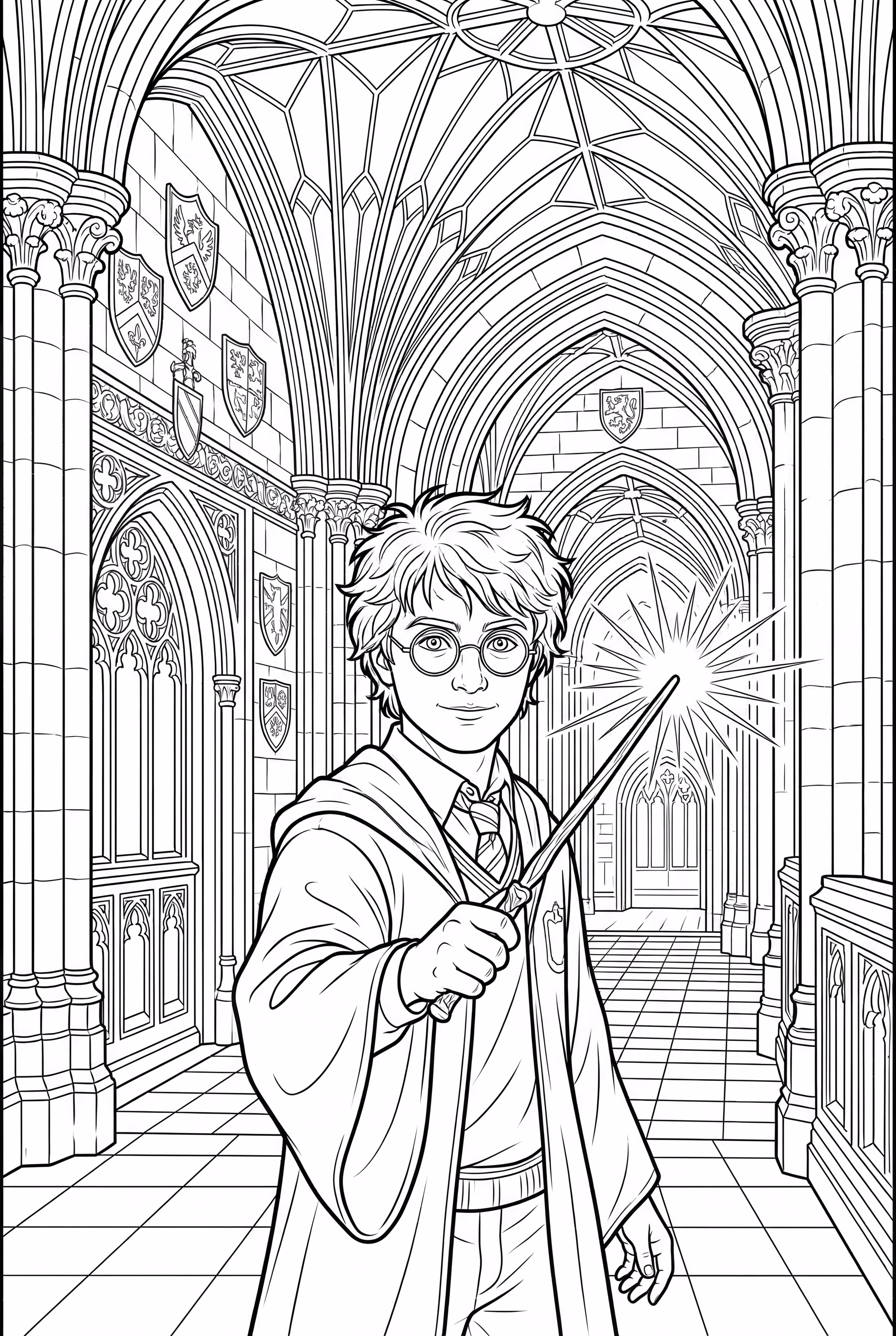harry potter with wand