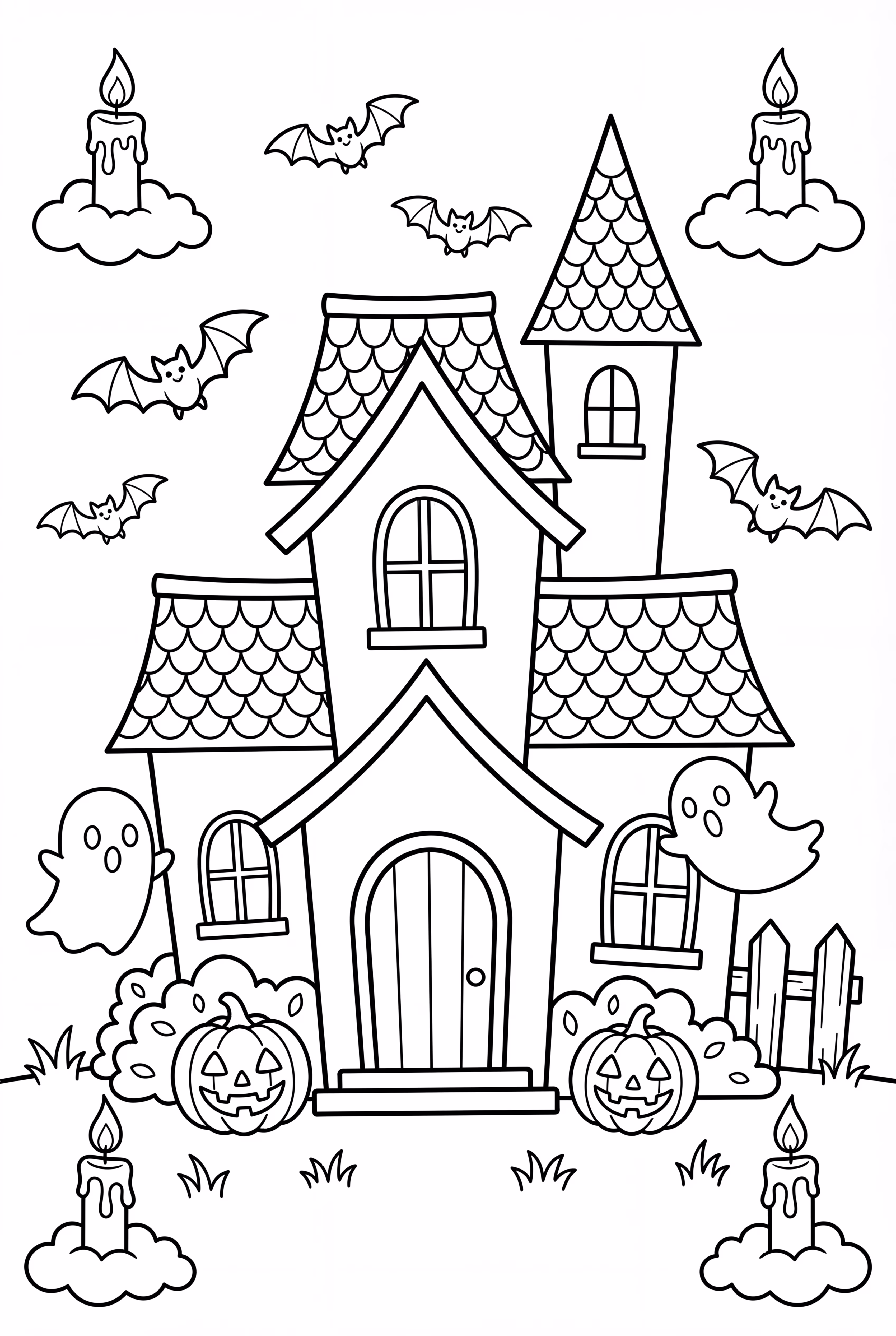 Haunted House And Floating Candles