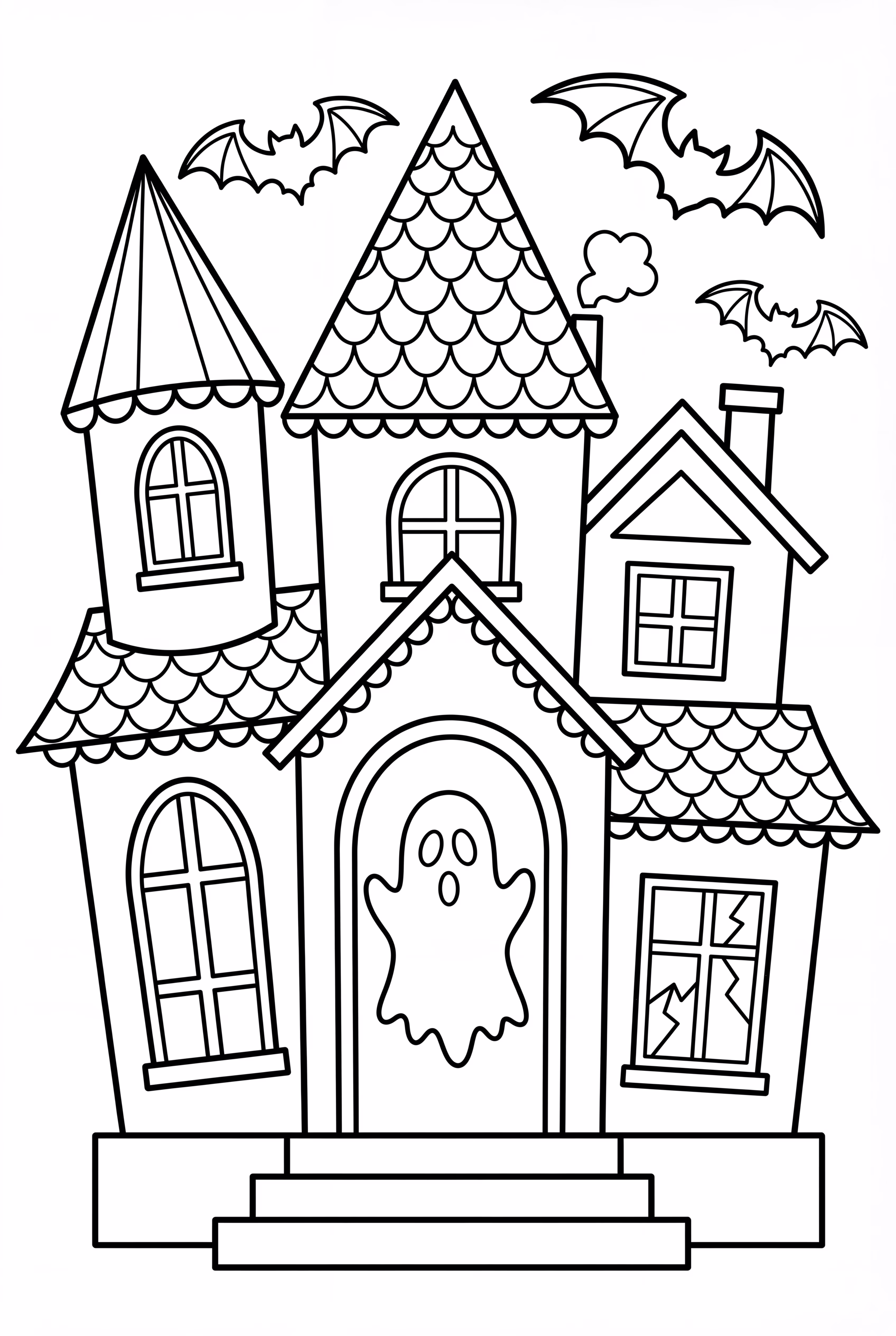 Haunted House And Flying Bats