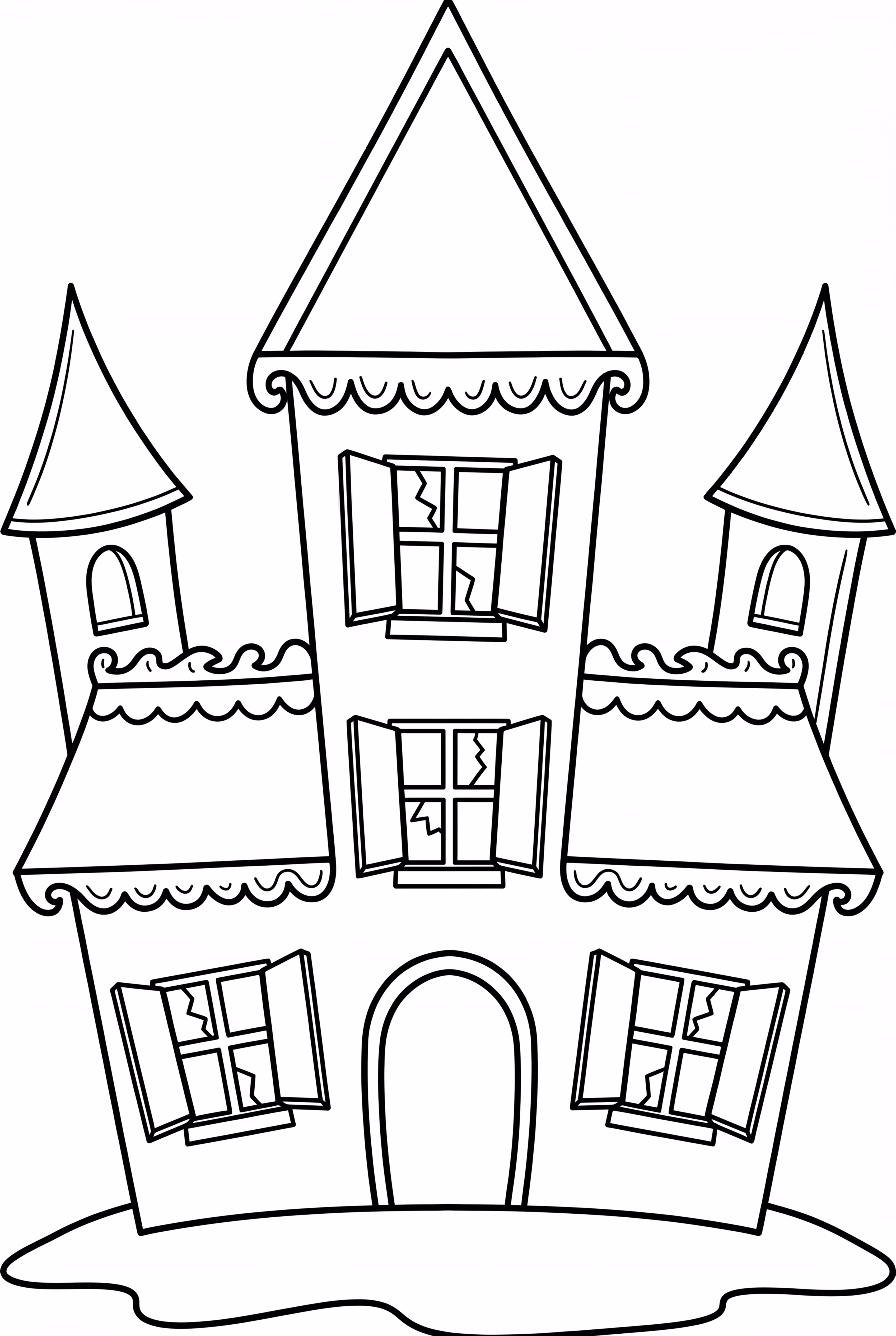 Haunted House With Broken Shutters