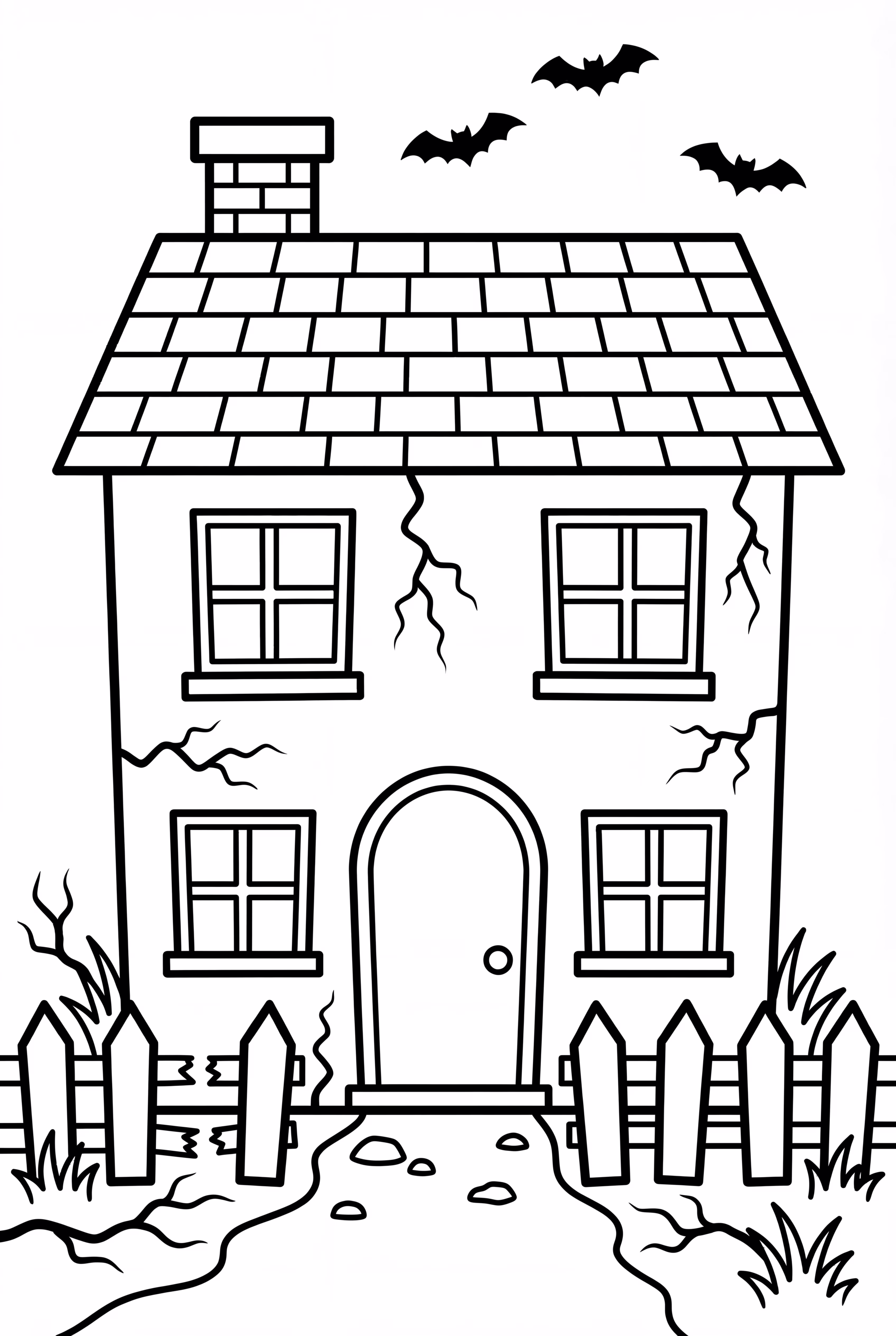 Haunted House With Checkered Tile Roof