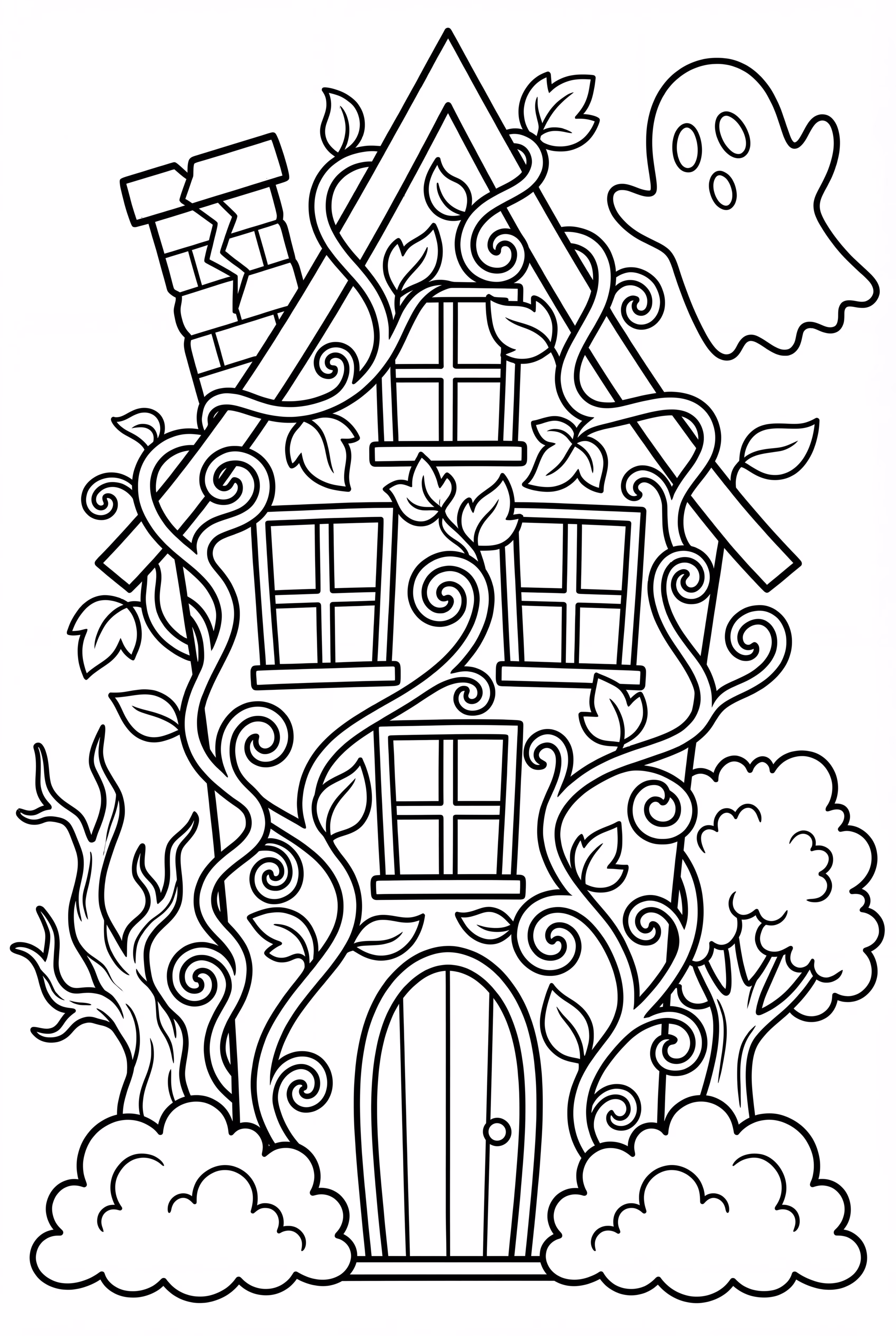 Haunted House With Creeping Vines