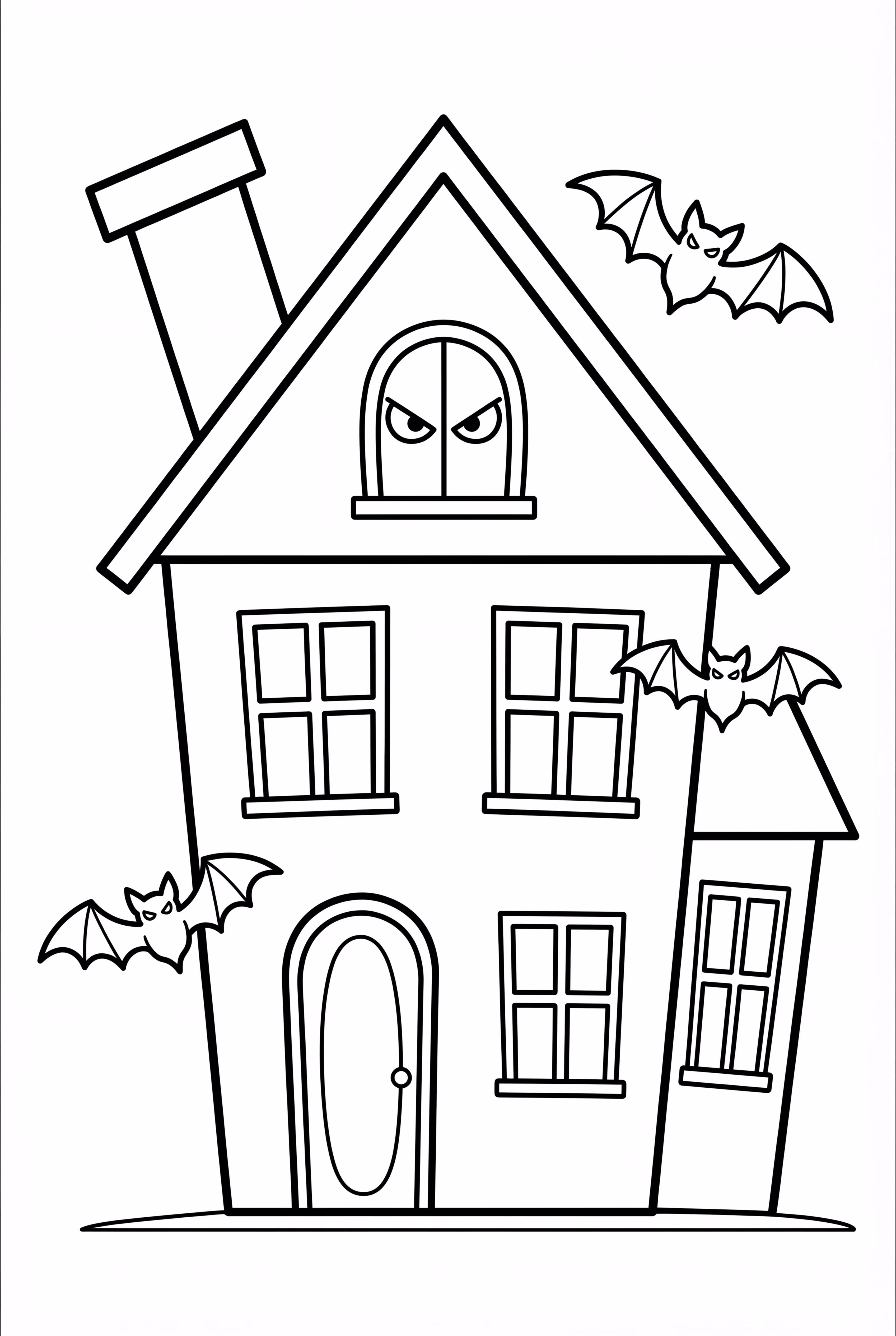 Spukhaus mit schiefem Schornstein