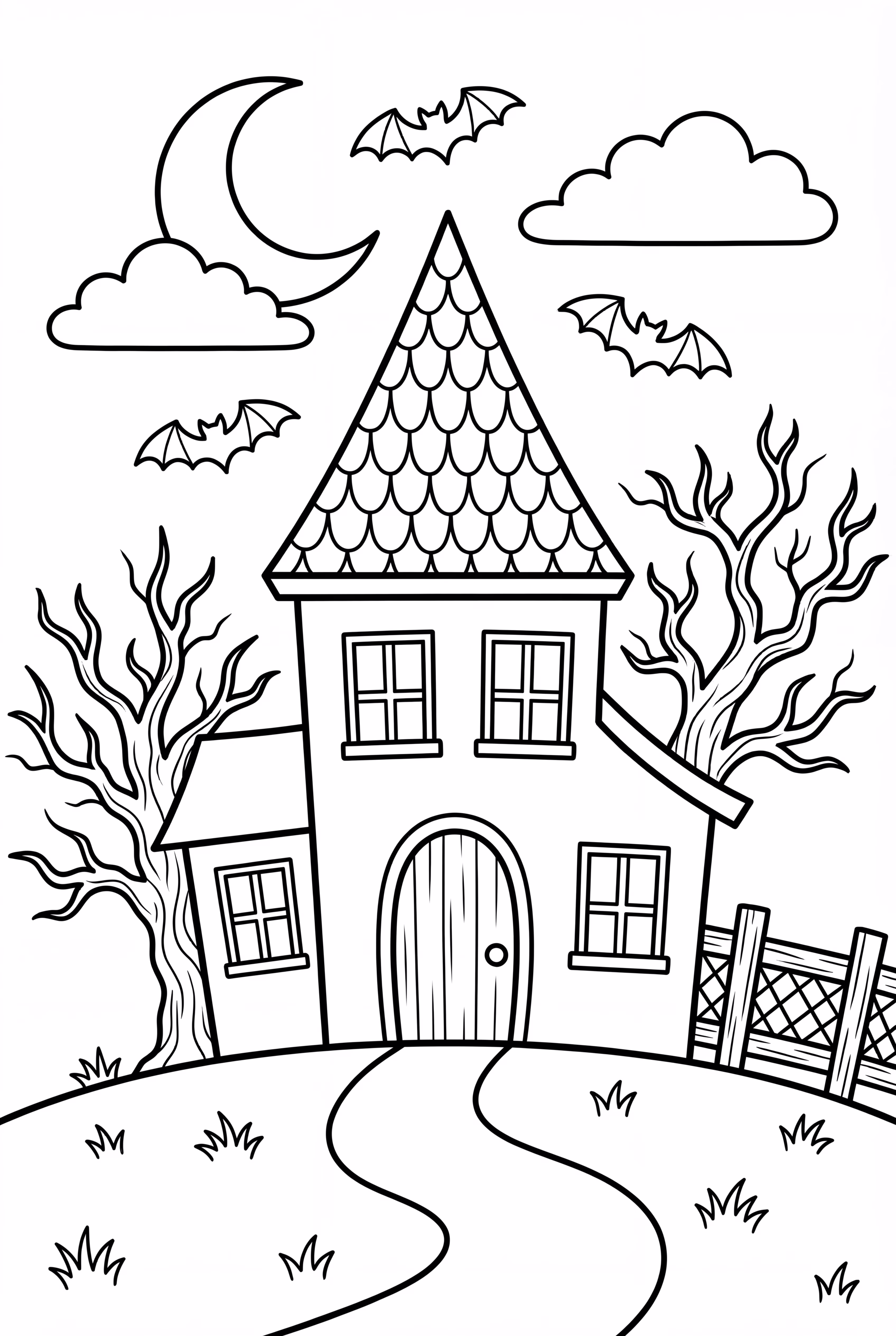 鬼屋与恐怖树剪影