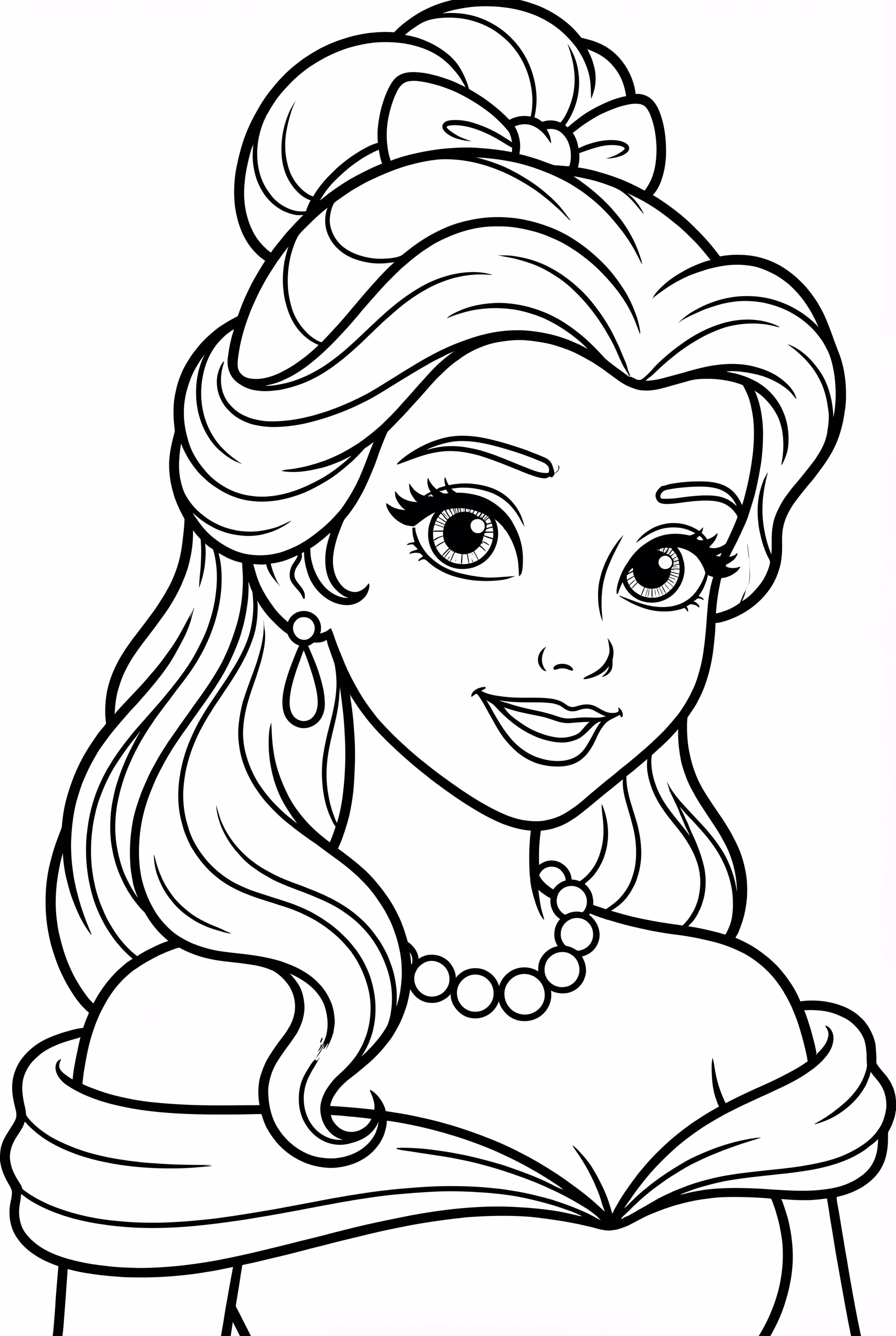 Headshot Of A Happy Princess Belle