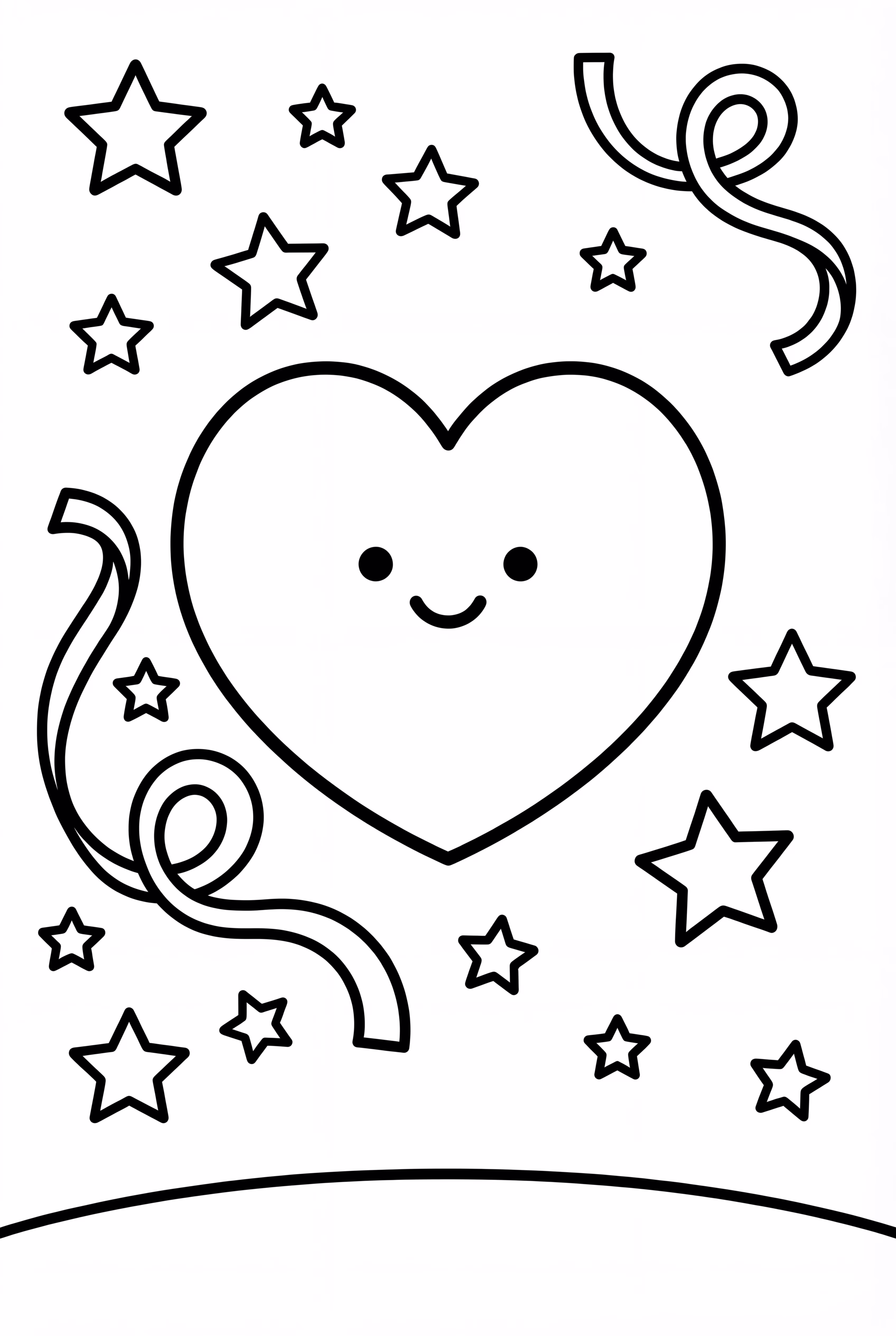 Heart And Rainbow Stars Dancing