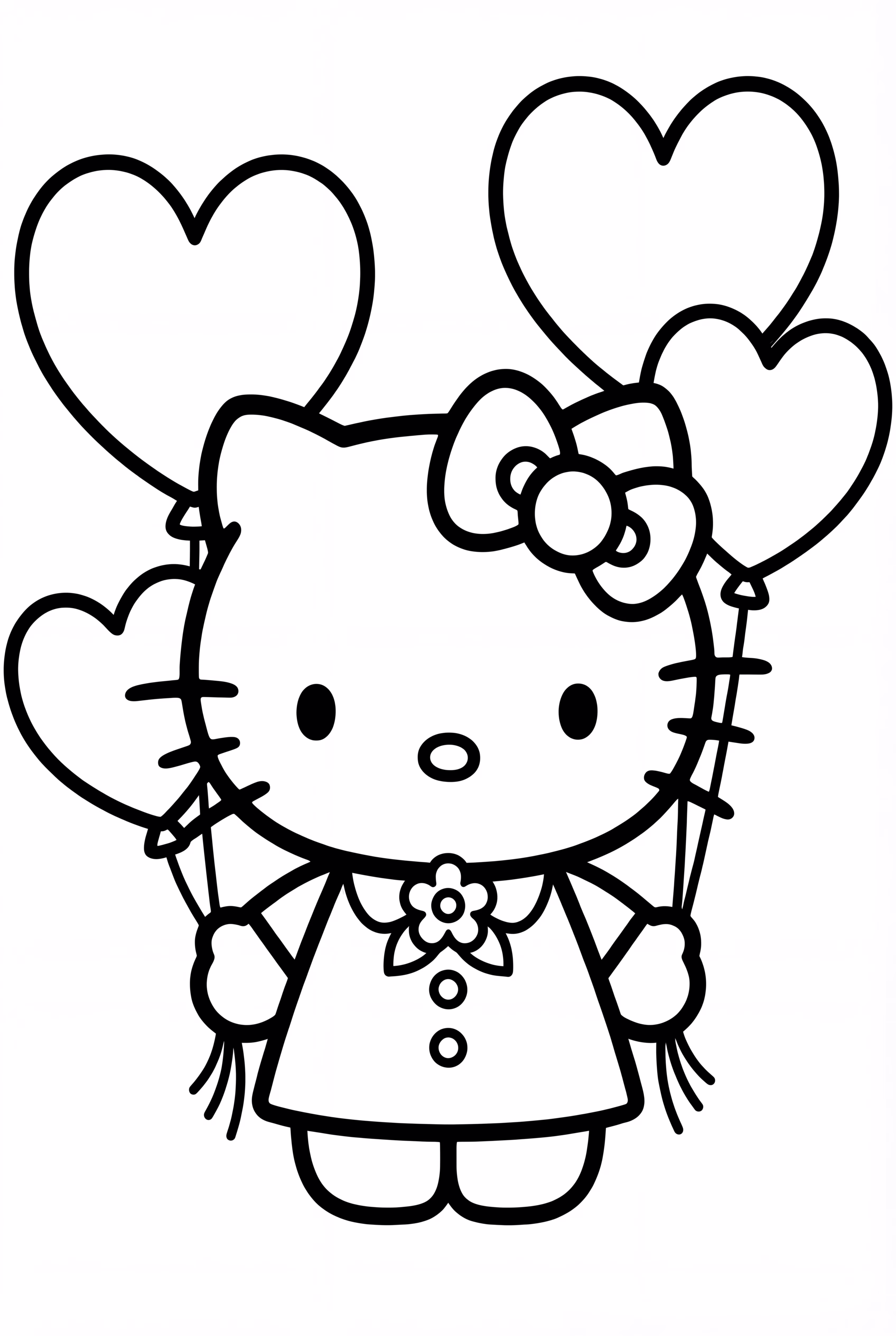 Heart Balloons With Hello Kitty