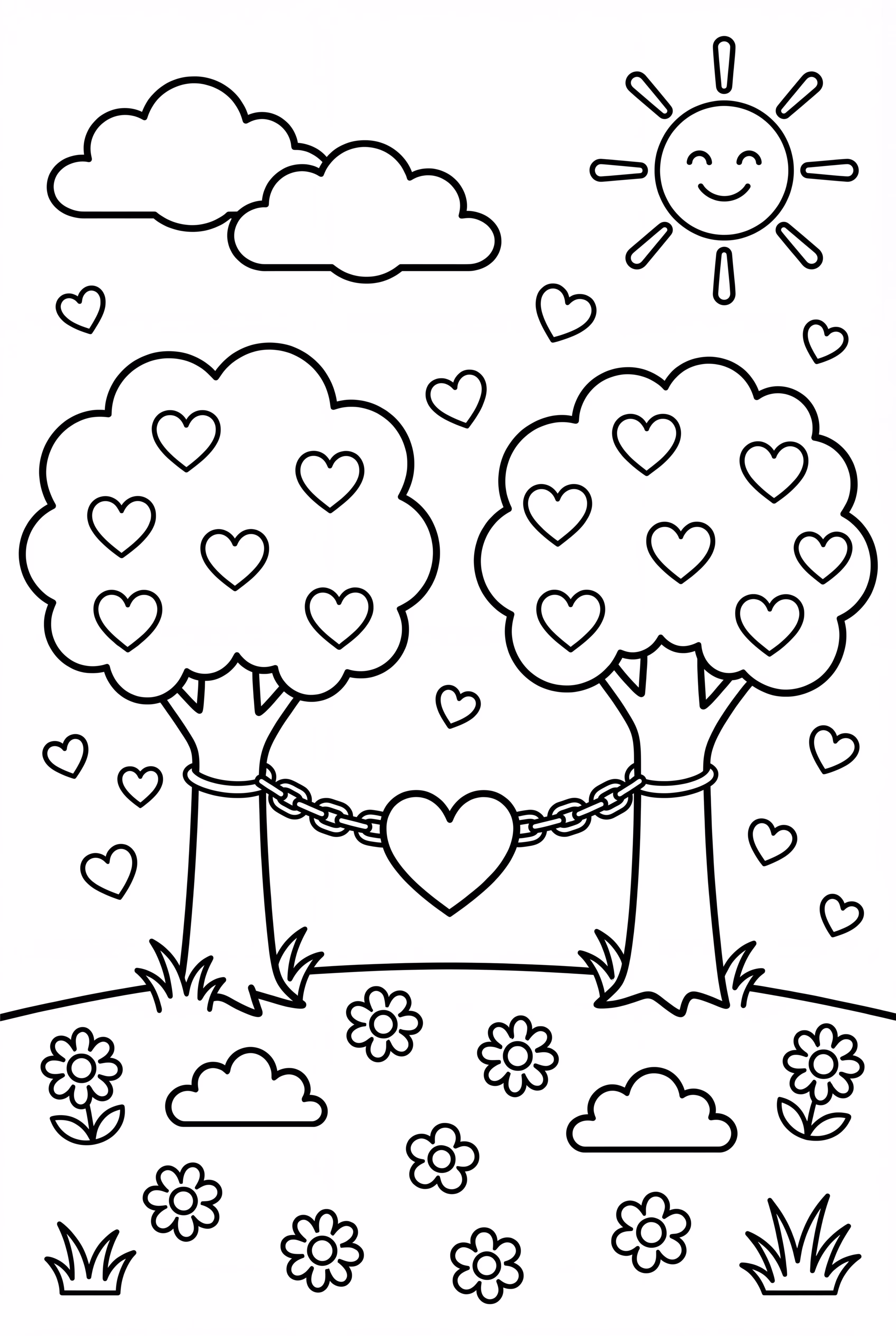 ハートの連鎖木