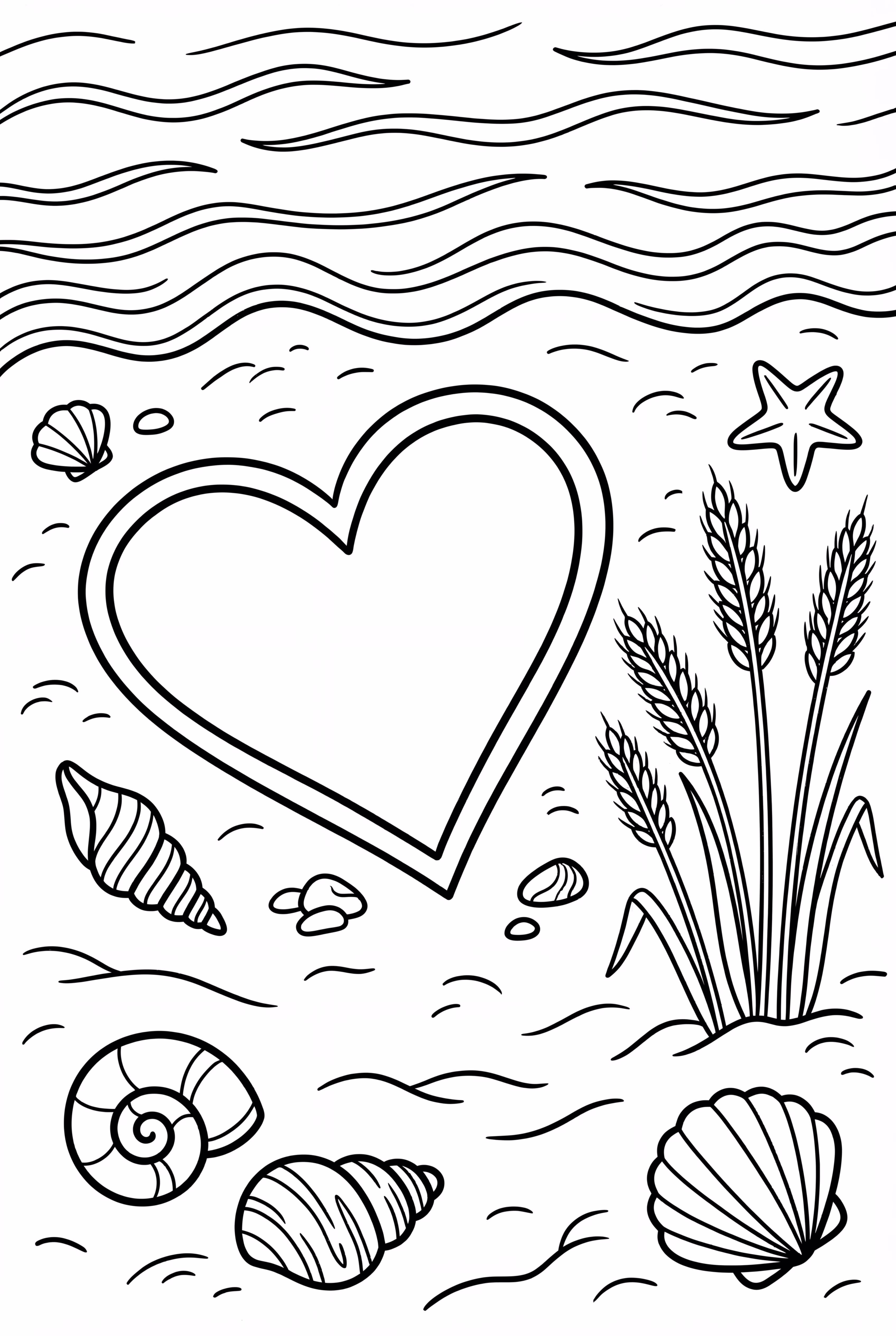 Heart Drawing In Beach Sand-2