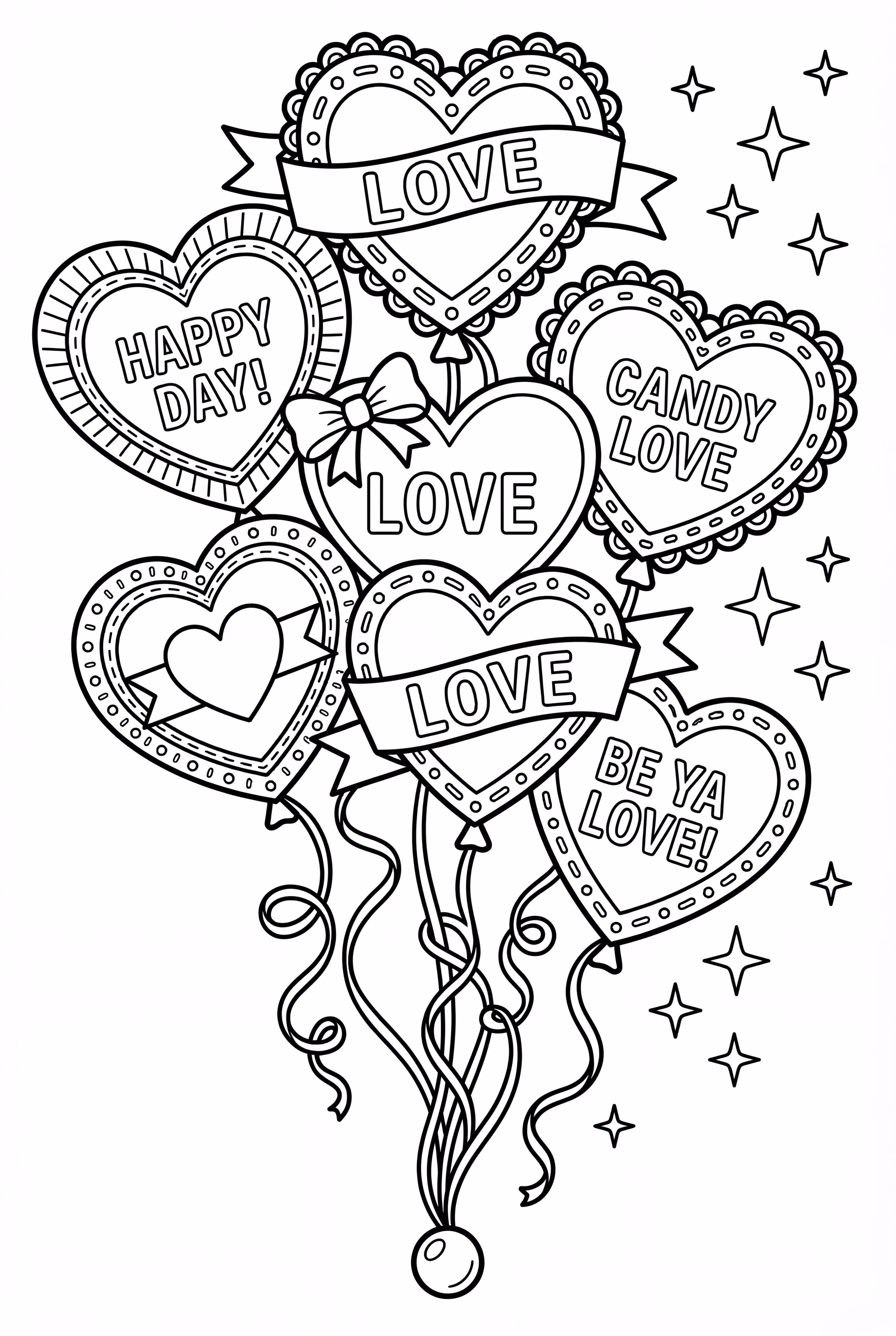 Herz-Emoji und Zuckerstücke