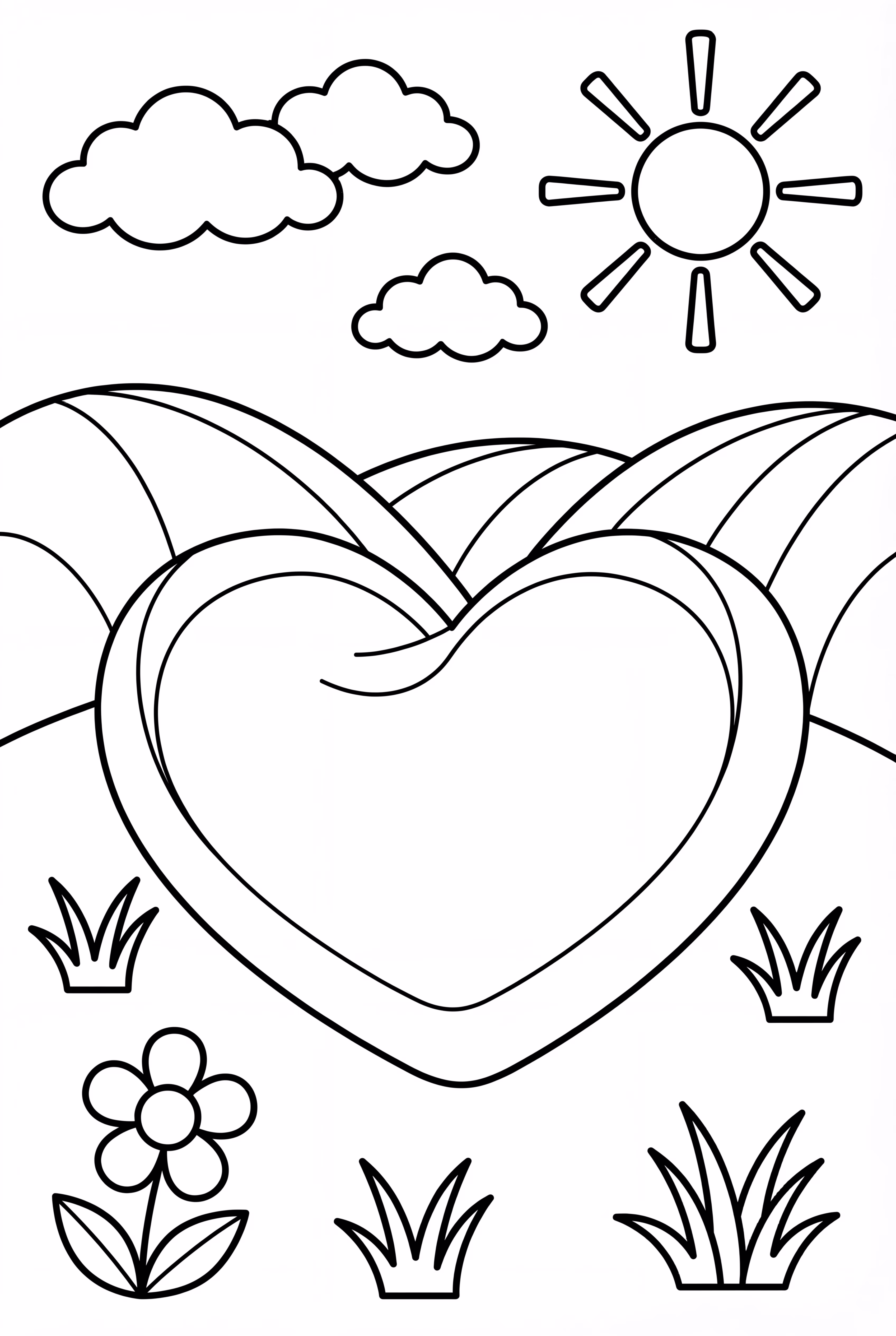 丘のあるハートの地