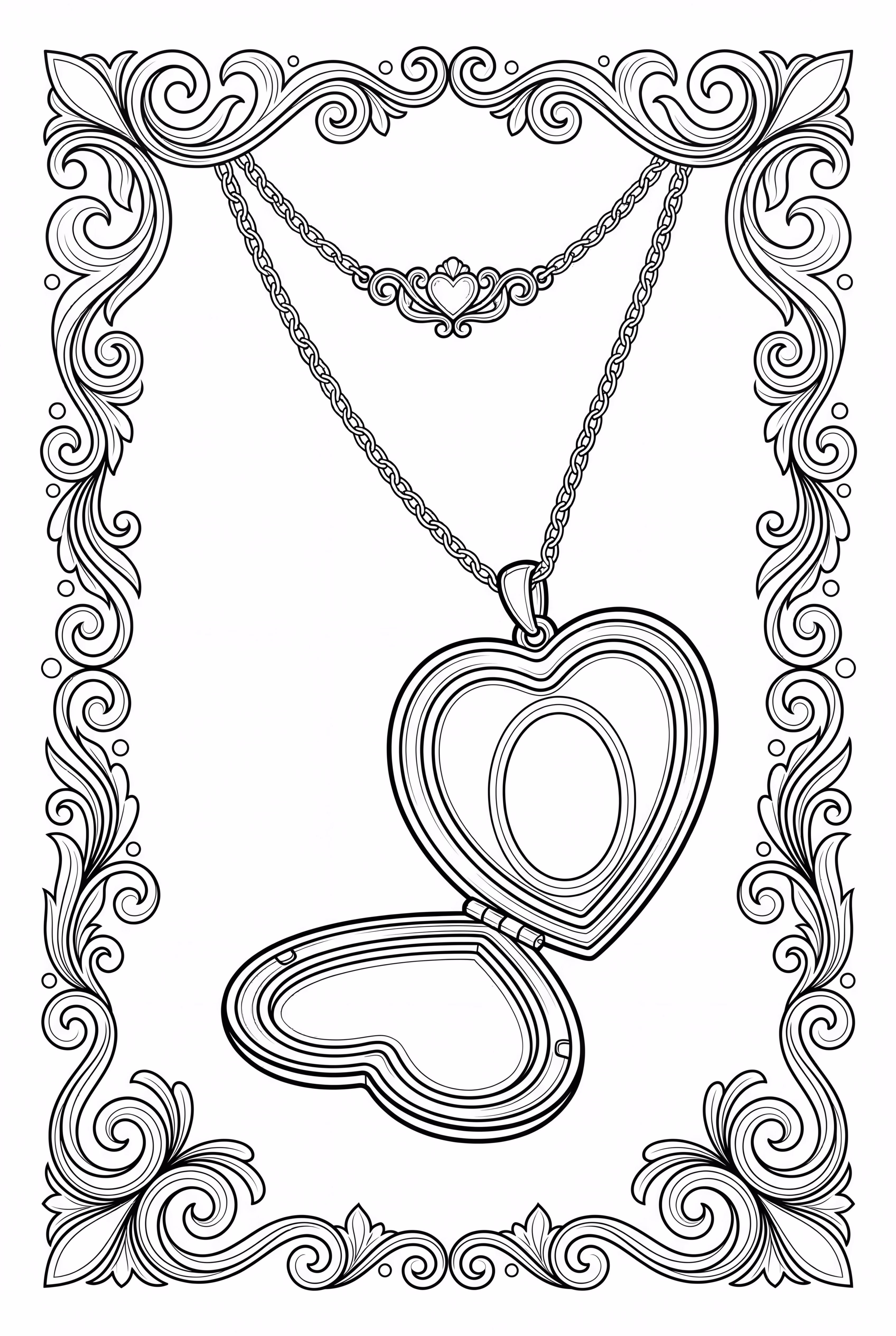 Momento de Abertura do Medalhão em Coração