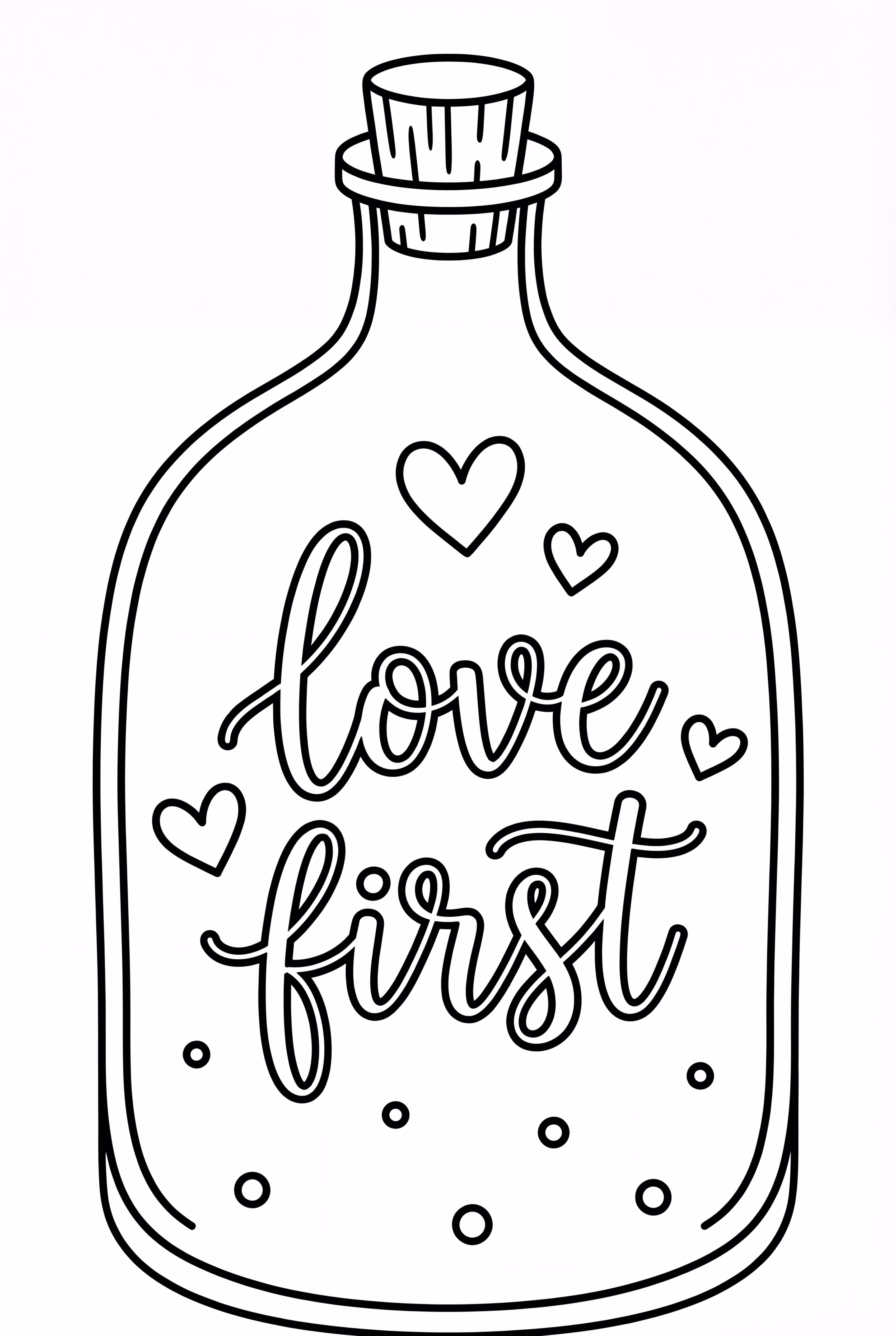 Mensagem de Coração na Garrafa