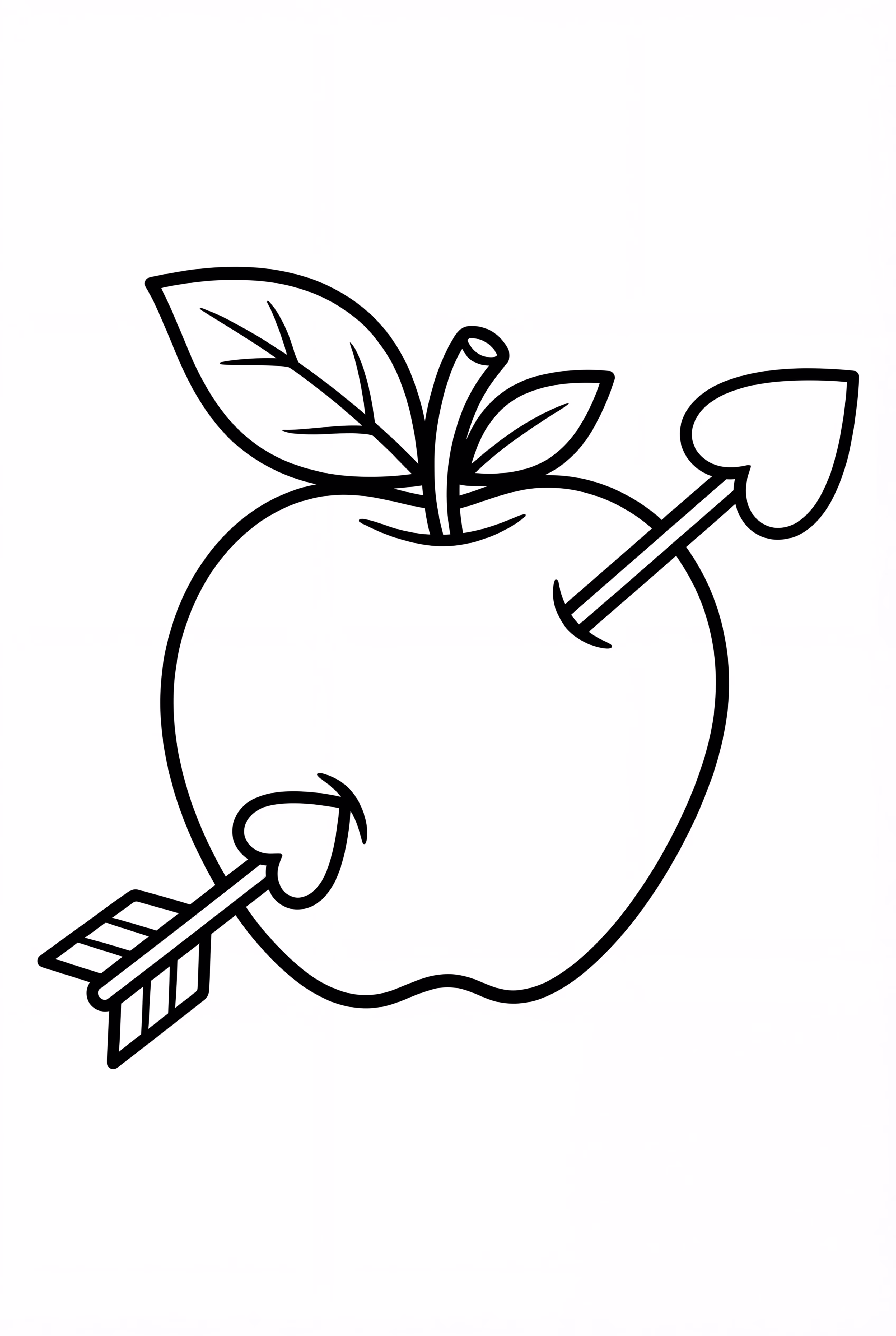 Heart-Shaped Arrow Through Apple